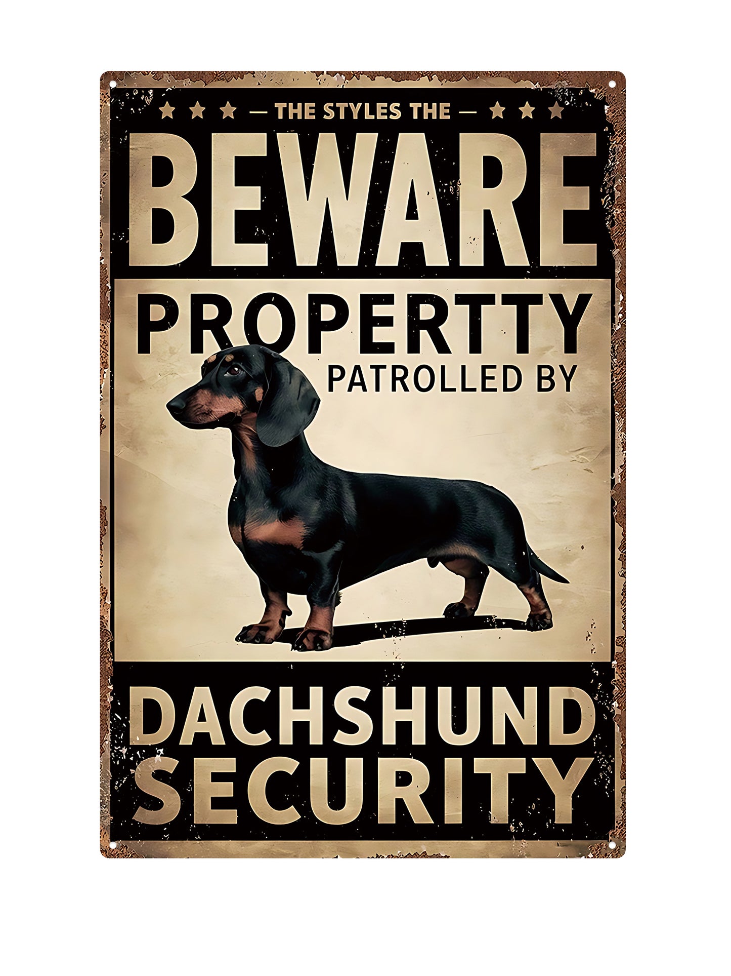 Vorsicht vor dem von Dackeln bewachten Grundstück