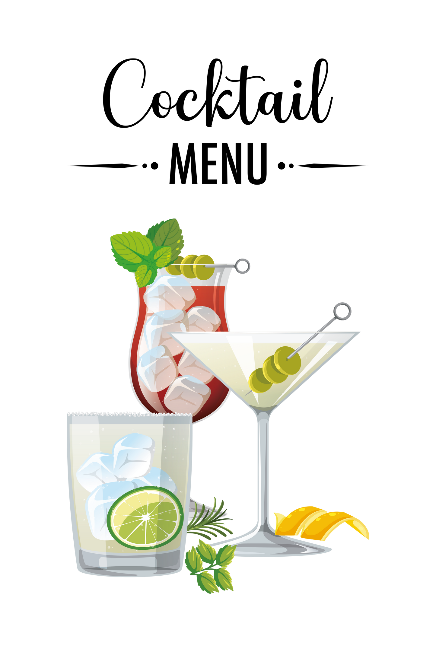 Cocktailkarte - Cafétafel
