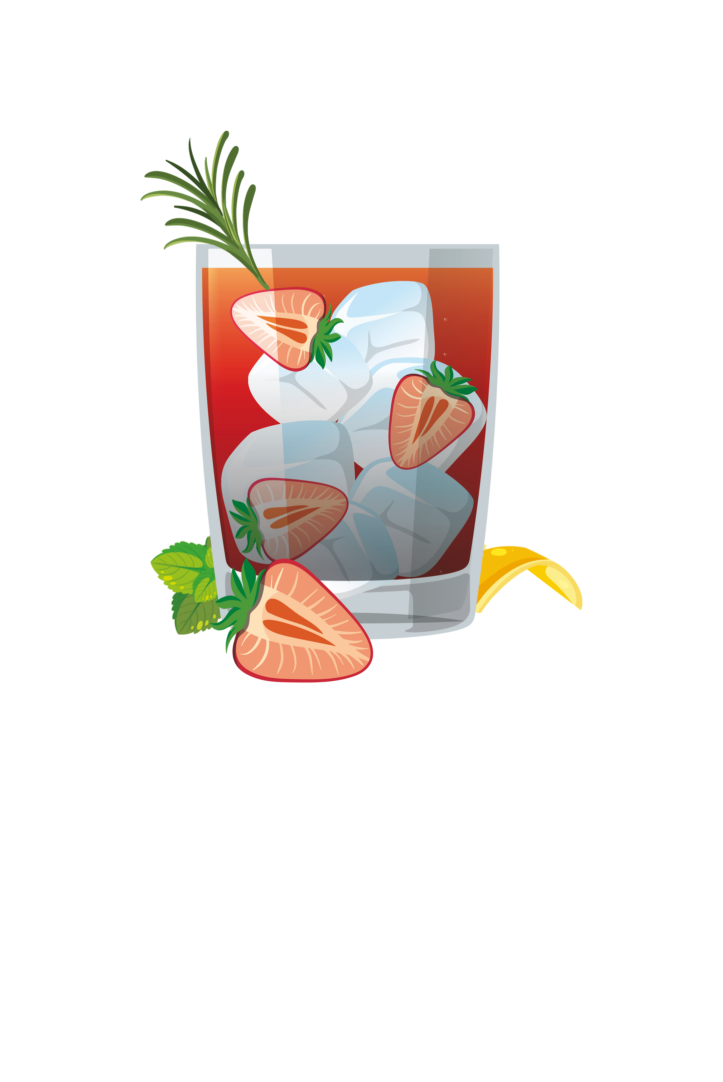 Erdbeer-Gin-Smash - Café-Schild
