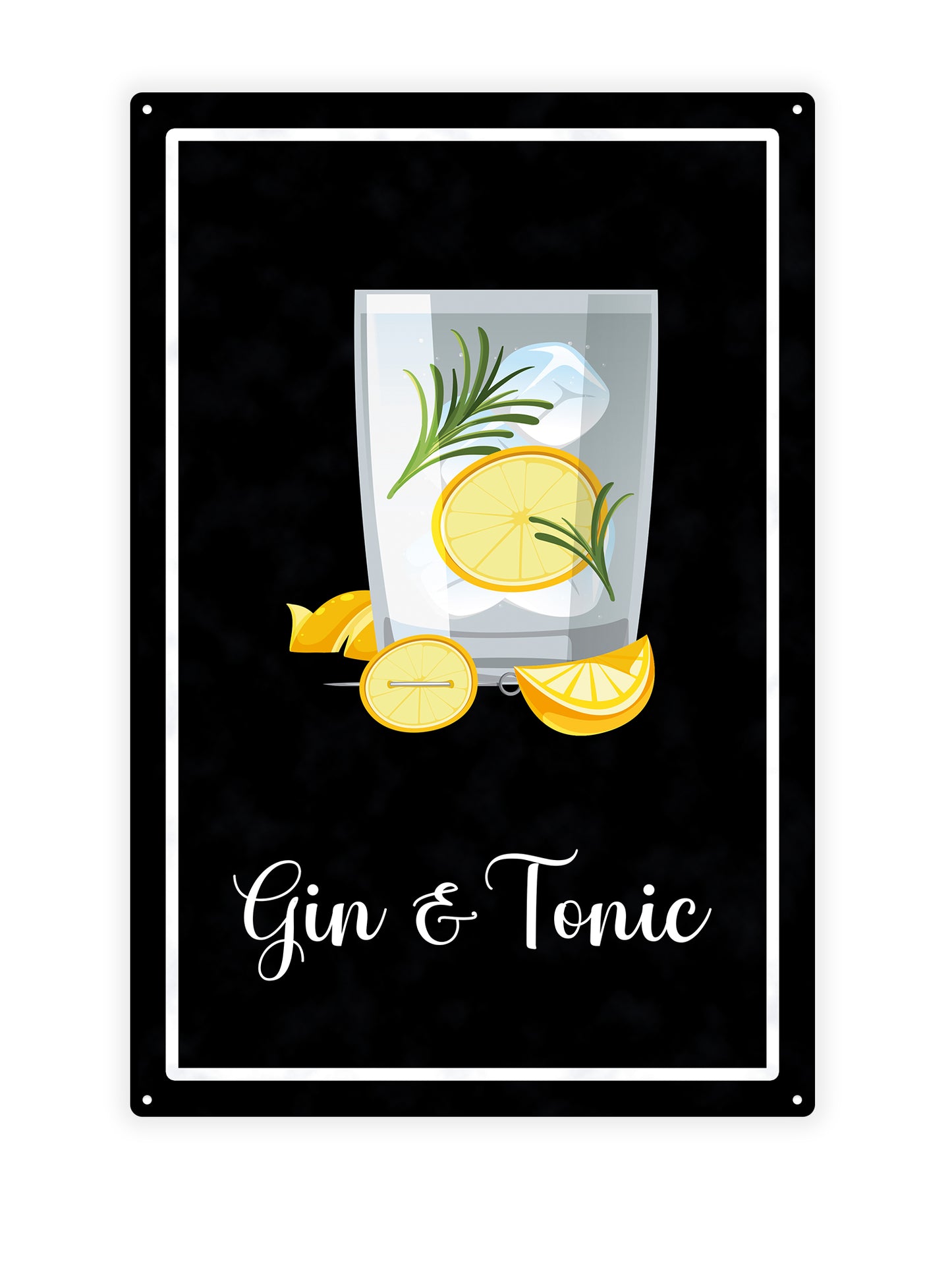 Gin & Tonic - Café-Schild