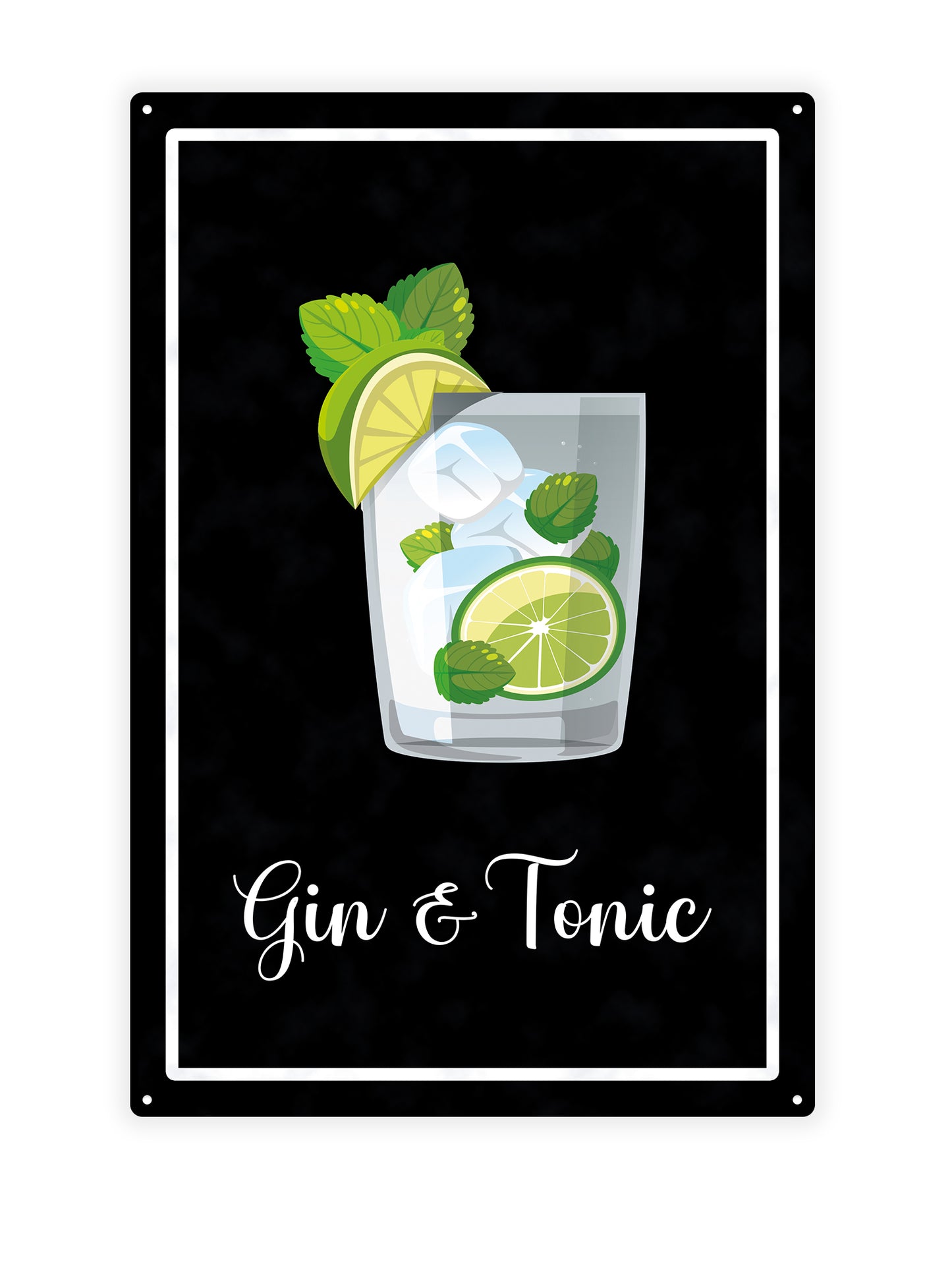 Gin Tonic - Café-Schild