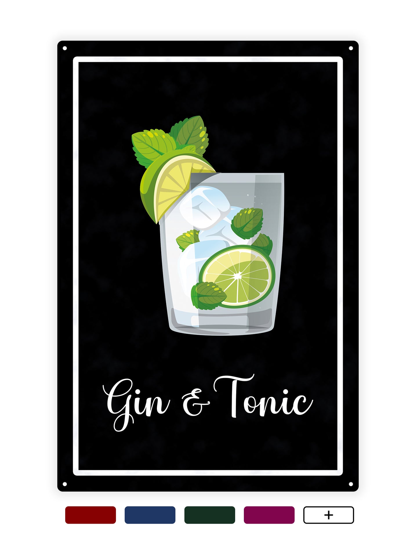 Gin Tonic - Café-Schild