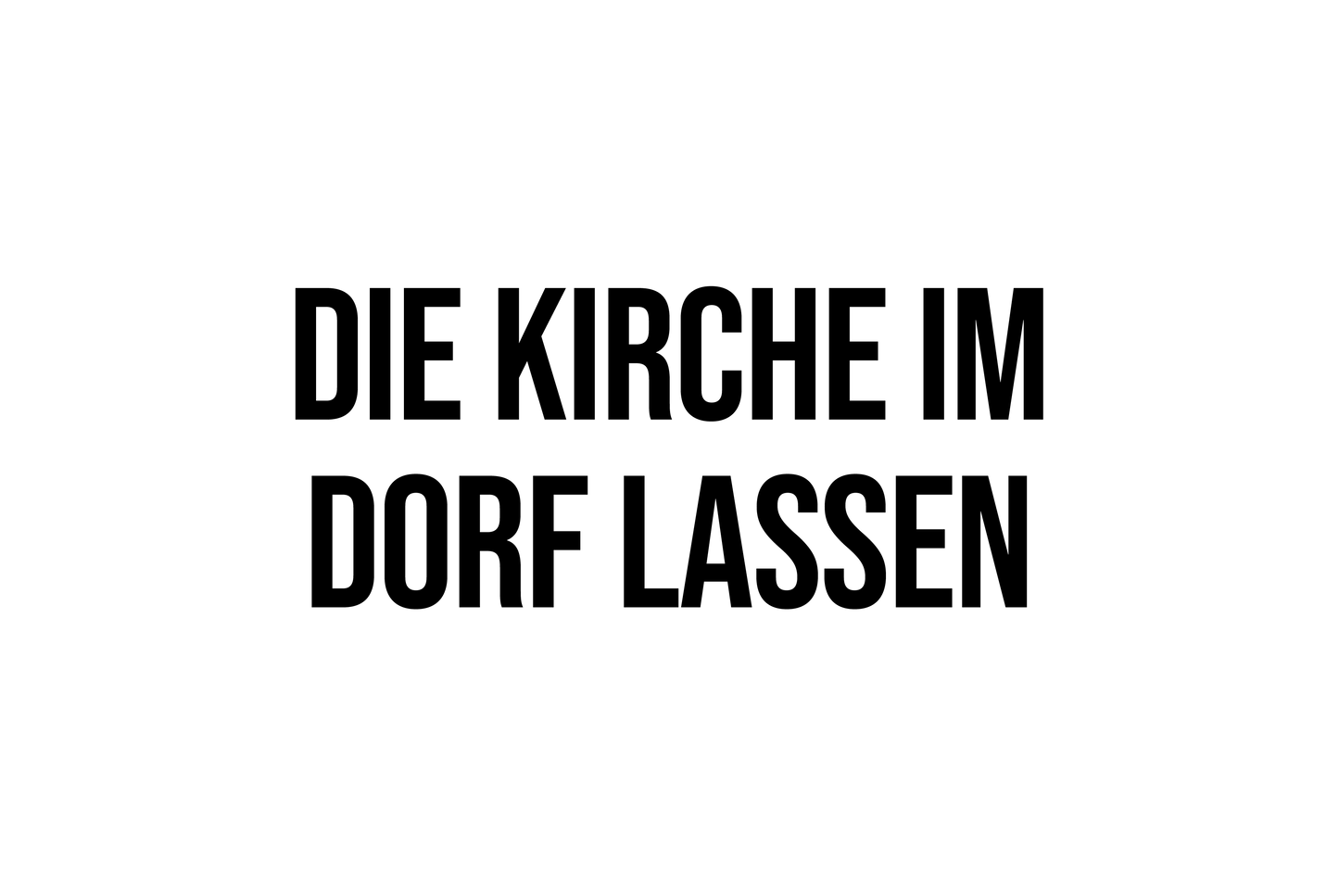 Die Kirche im Dorf Lassen – Blechschild