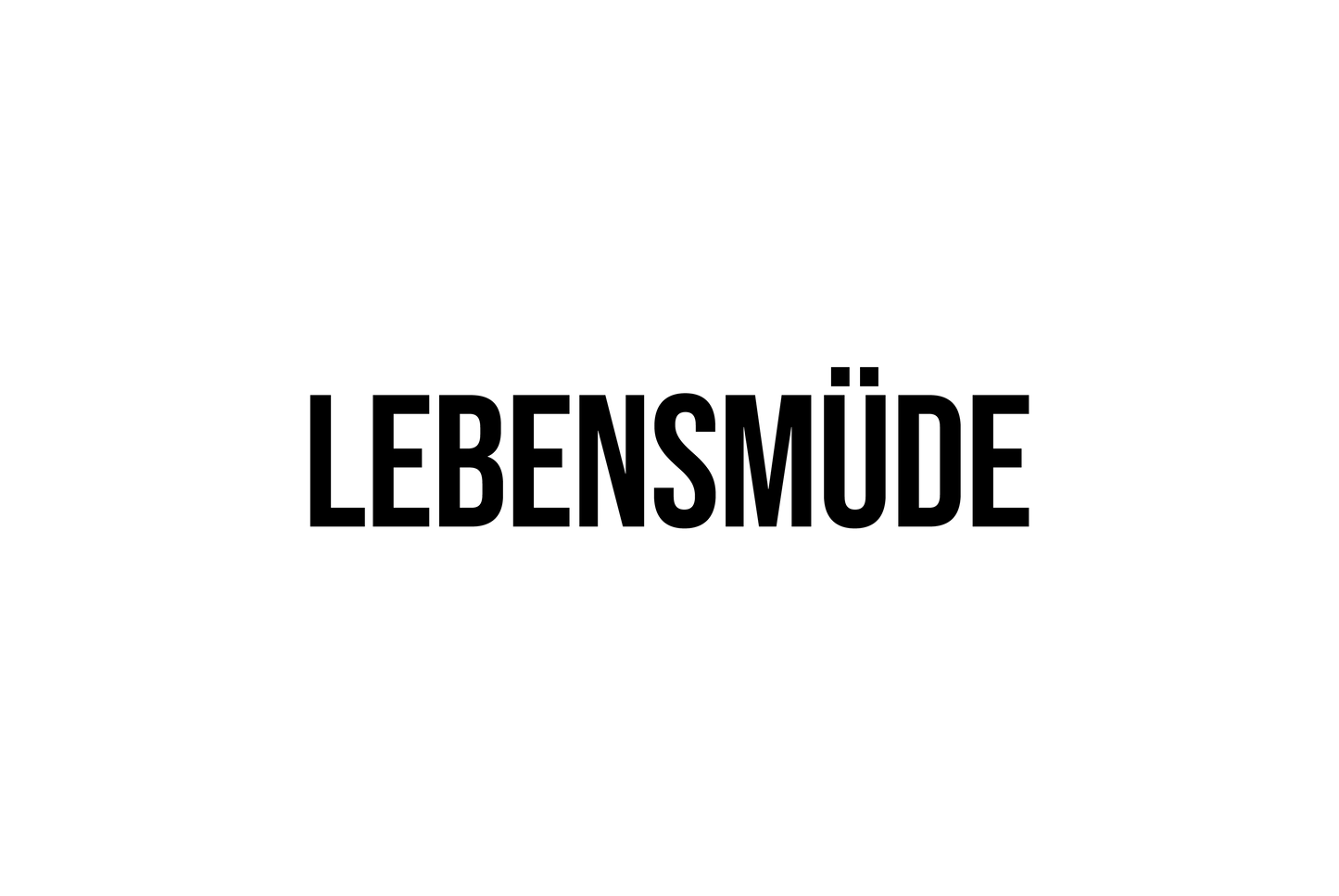 Lebensmüde - Blechschild