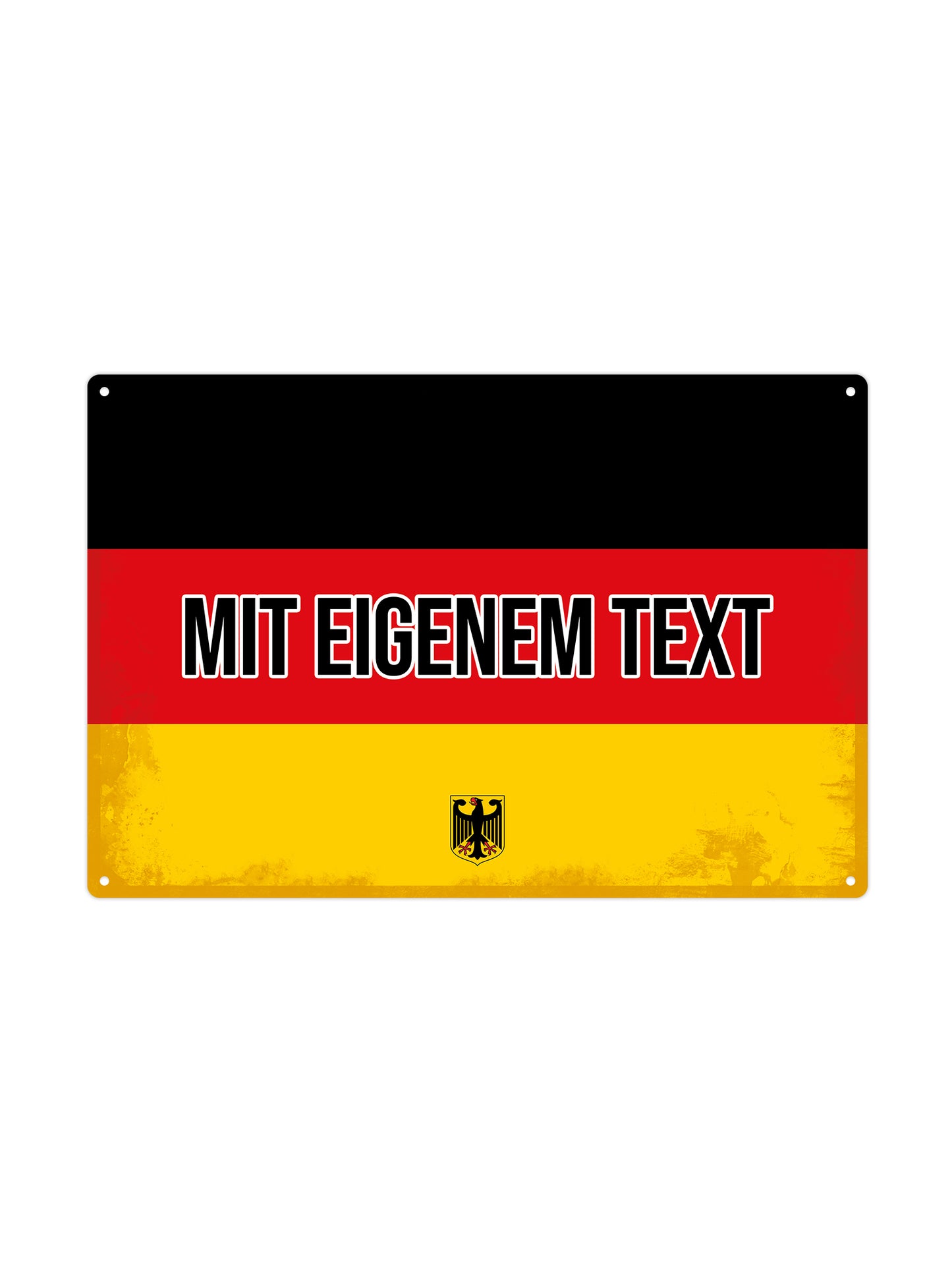 Deutschland - Mit eigenem Text - Metallwandschild