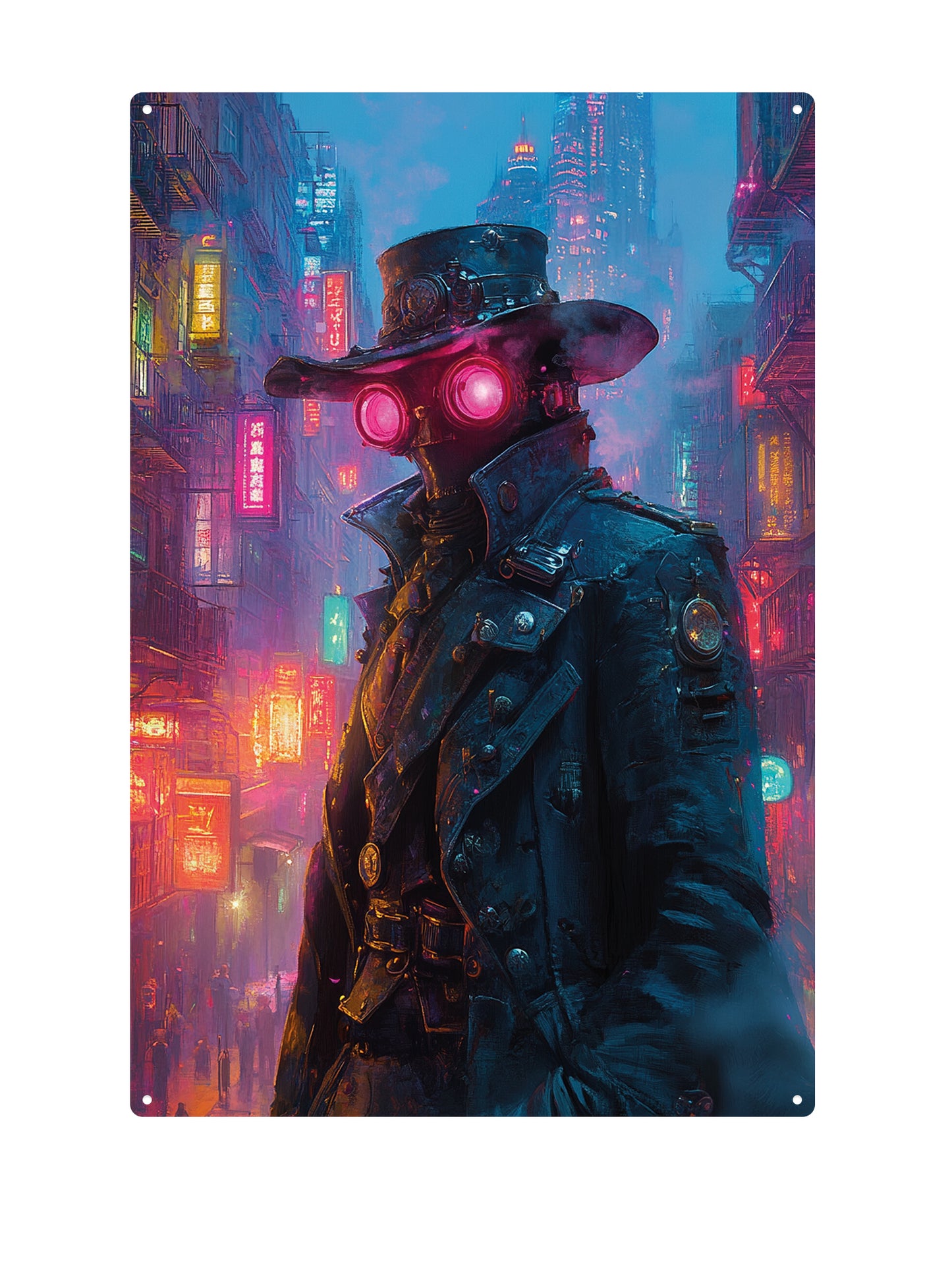 Cyberpunk Figur - Blechschild