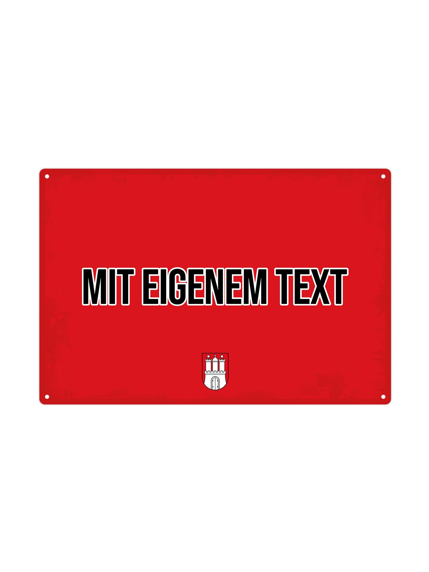 Hamburg - Mit eigenem Text - Wandschild aus Metall