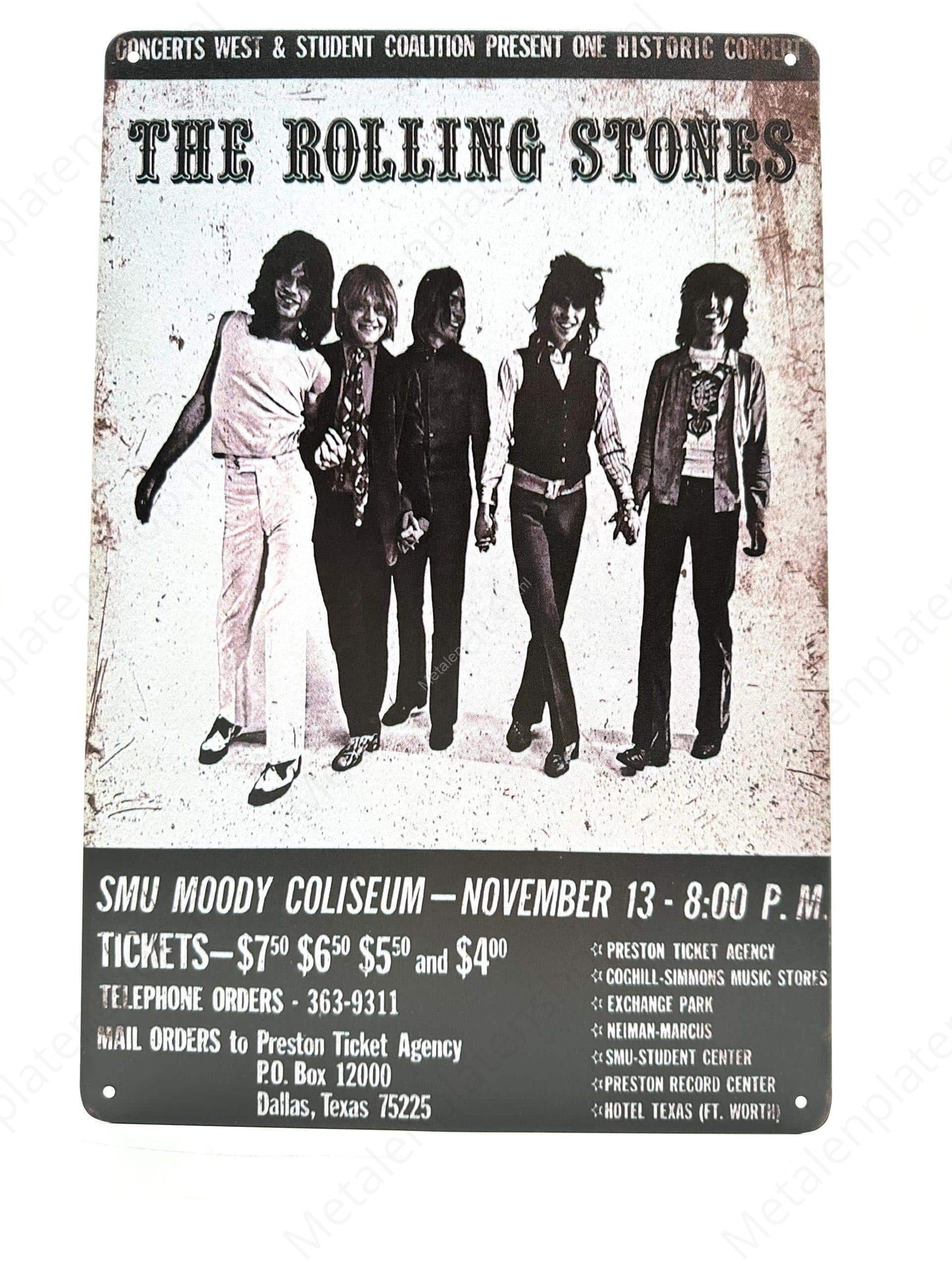 The Rolling Stones November 13 - Metal Wall Sign