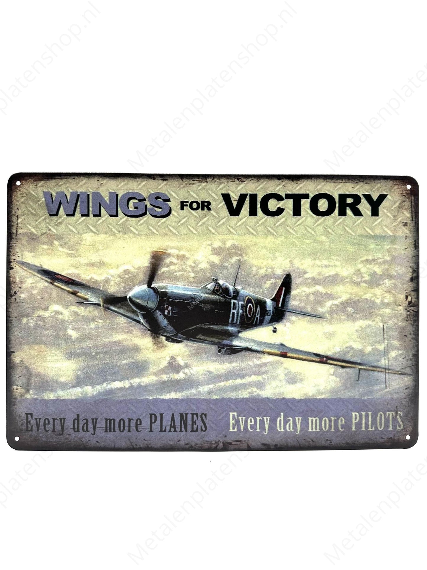 Wings for Victory - Metal Wall Sign