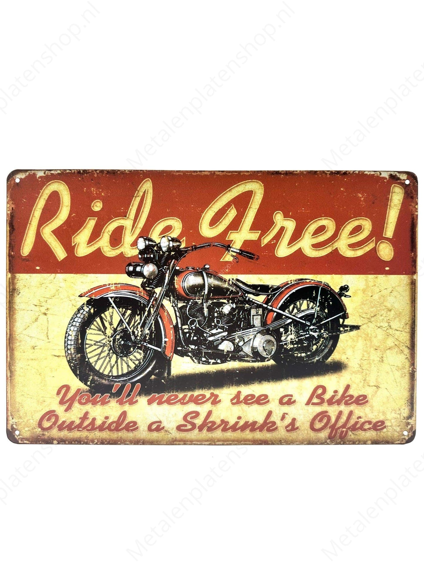Ride Free - Metal Wall Sign