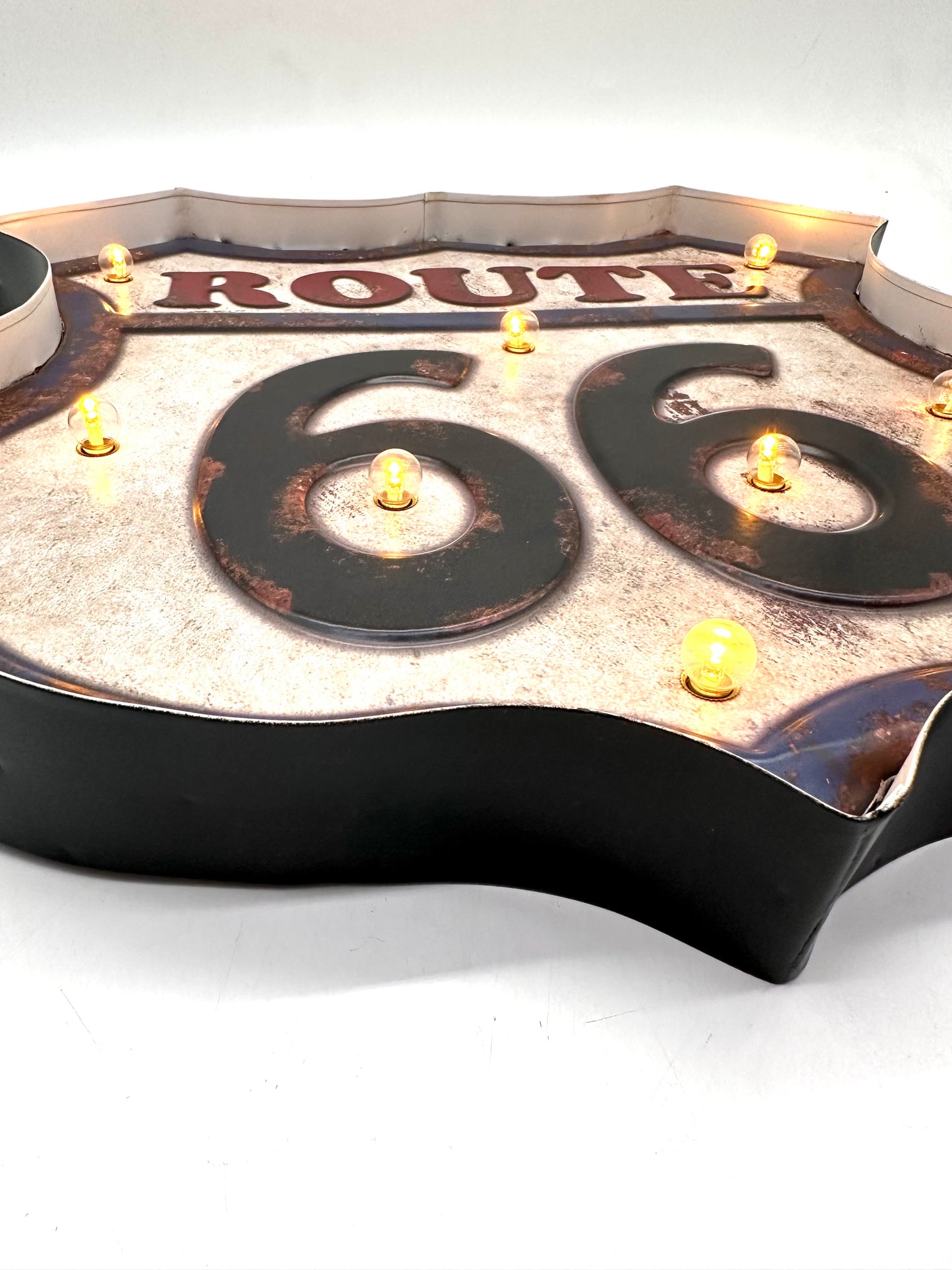 Metal Light Sign - Route 66 - LED lighting