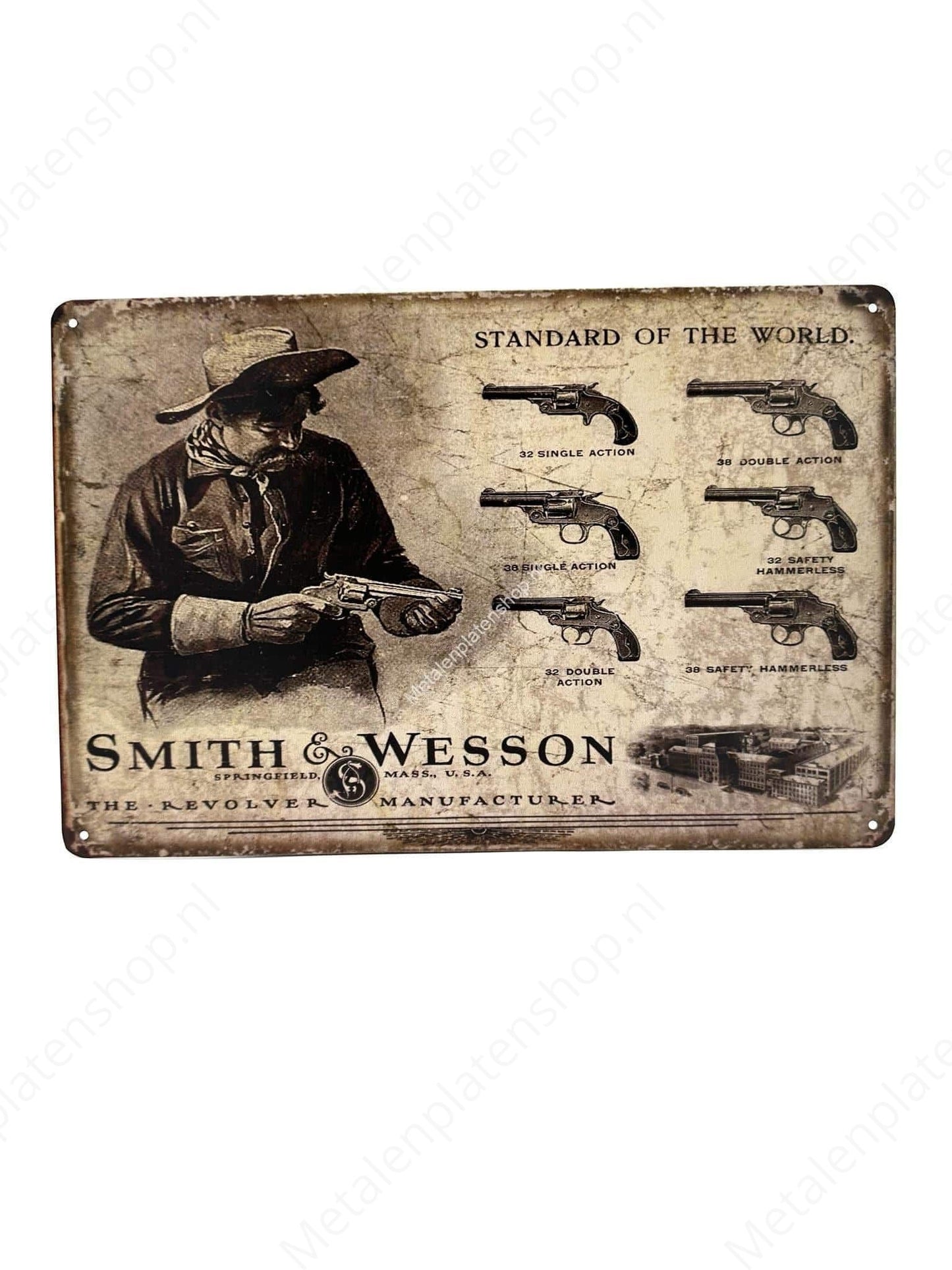 Smith & Wesson Pistols - Metal Wall Sign
