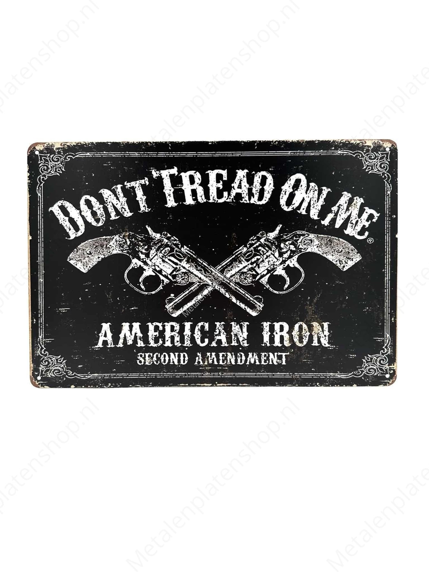Dont Tread on Me American Iron - Metall-Wandschild