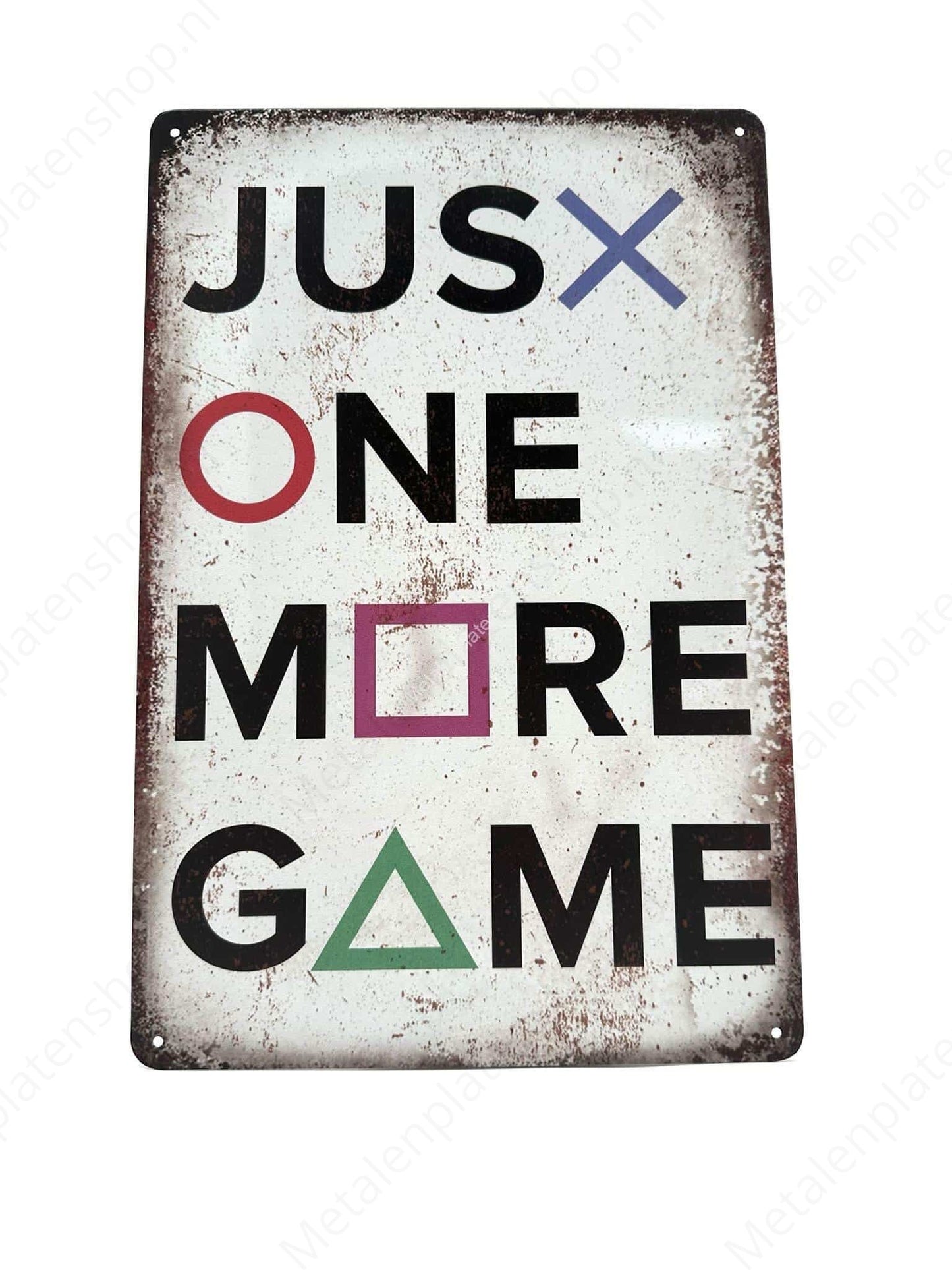 Just One More Game - Squid Games - Metal Wall Board