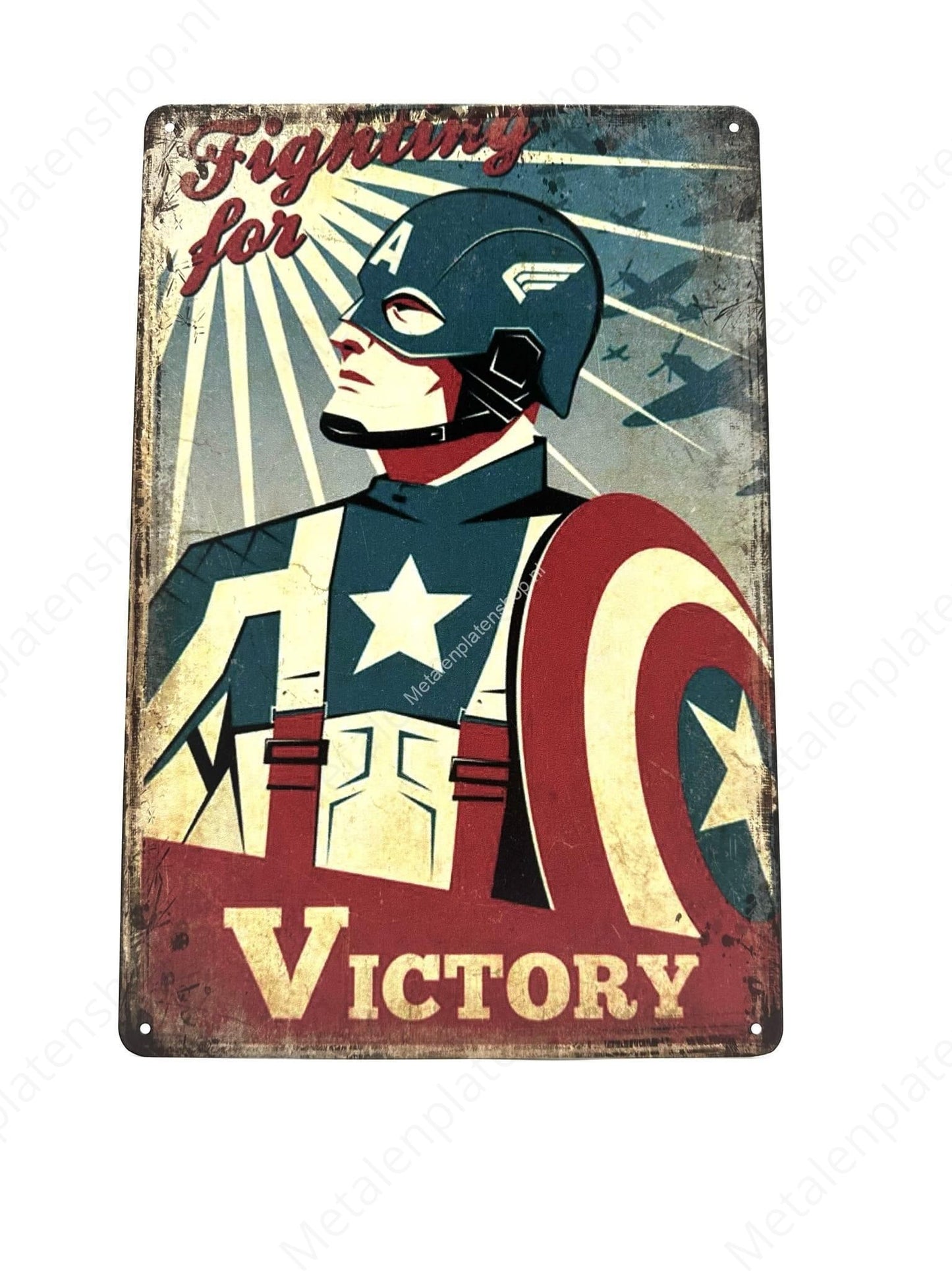 Fighting for Victory! - Metal Wall Sign