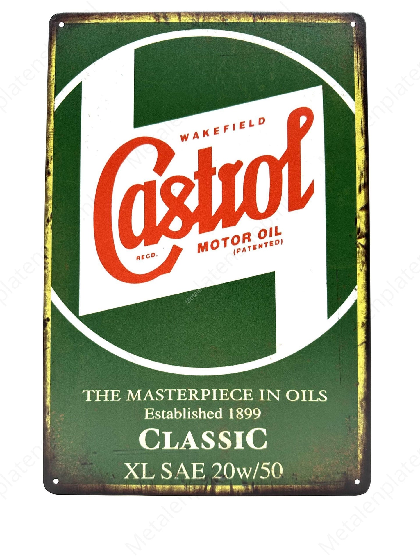 Wakefield Castrol Motor Oil - Metal Wall Sign
