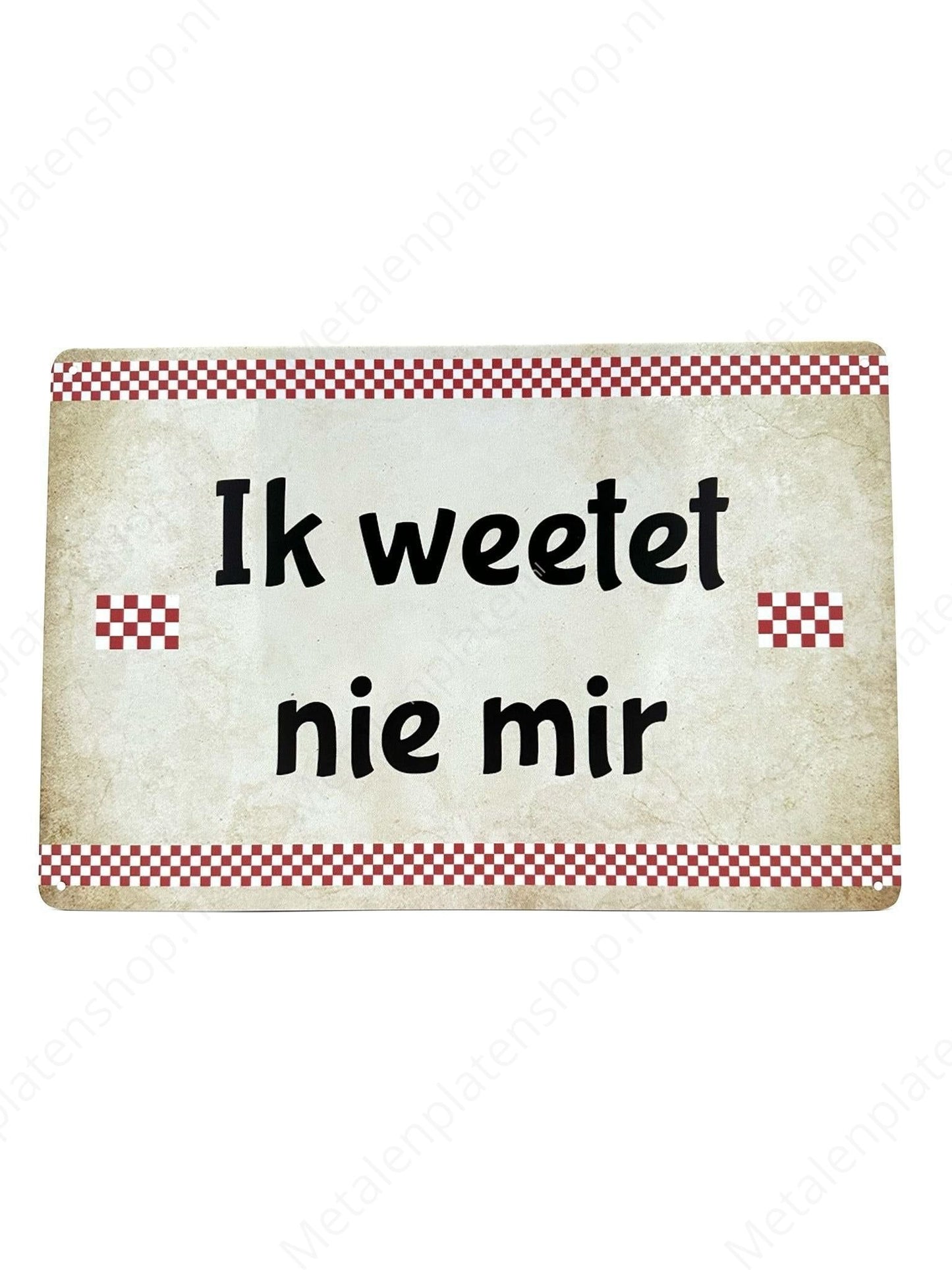 Brabant Texts - I don't know - Metal Wall Sign