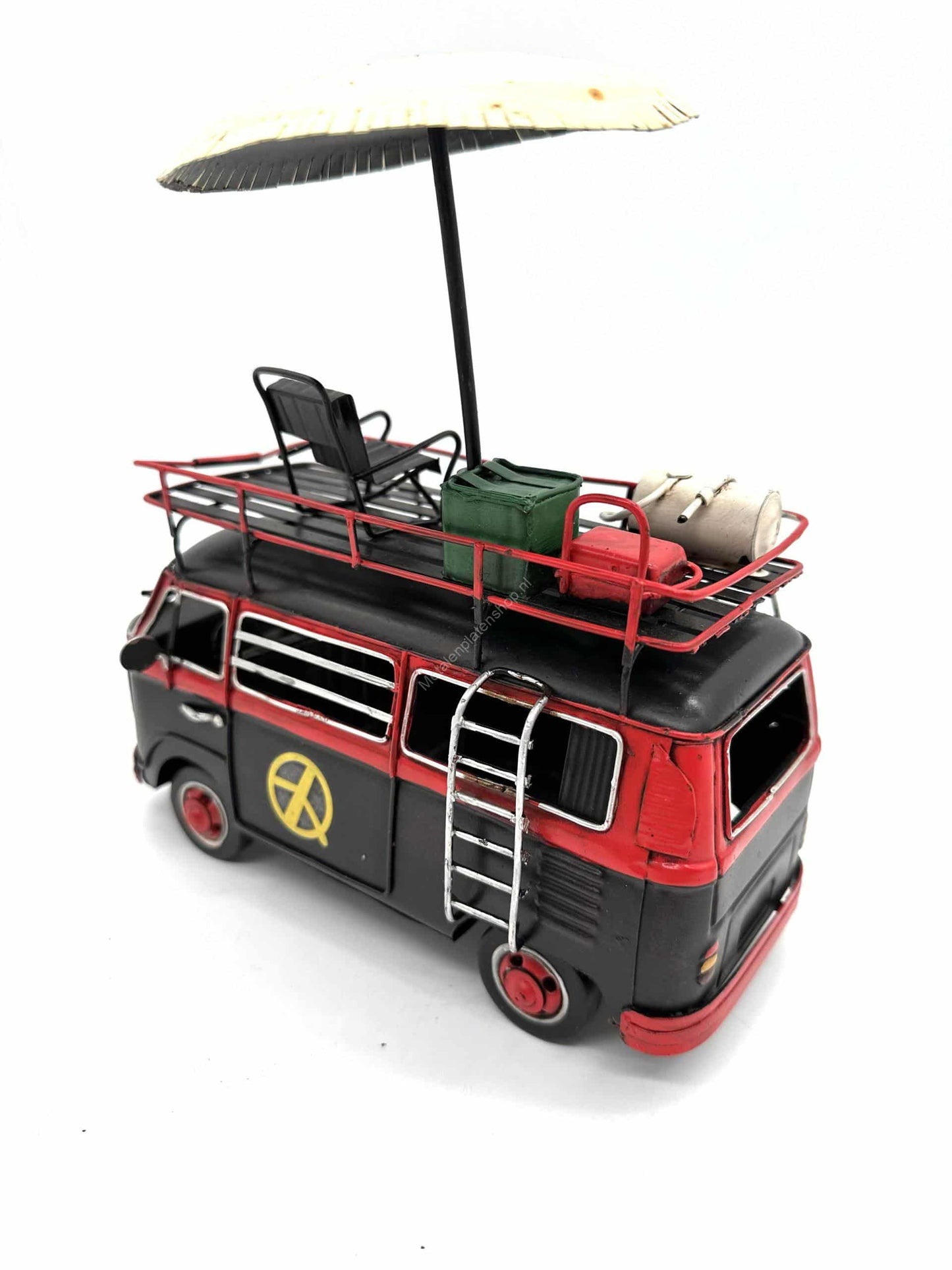 Volkswagen Campervan with roof terrace - Metal Vehicle Decoration - 20cm