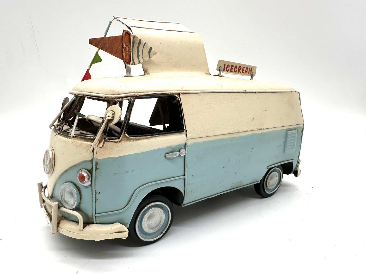 Volkswagen Transporter Ice Cream Truck - Metal Vehicle Decoration - 26cm