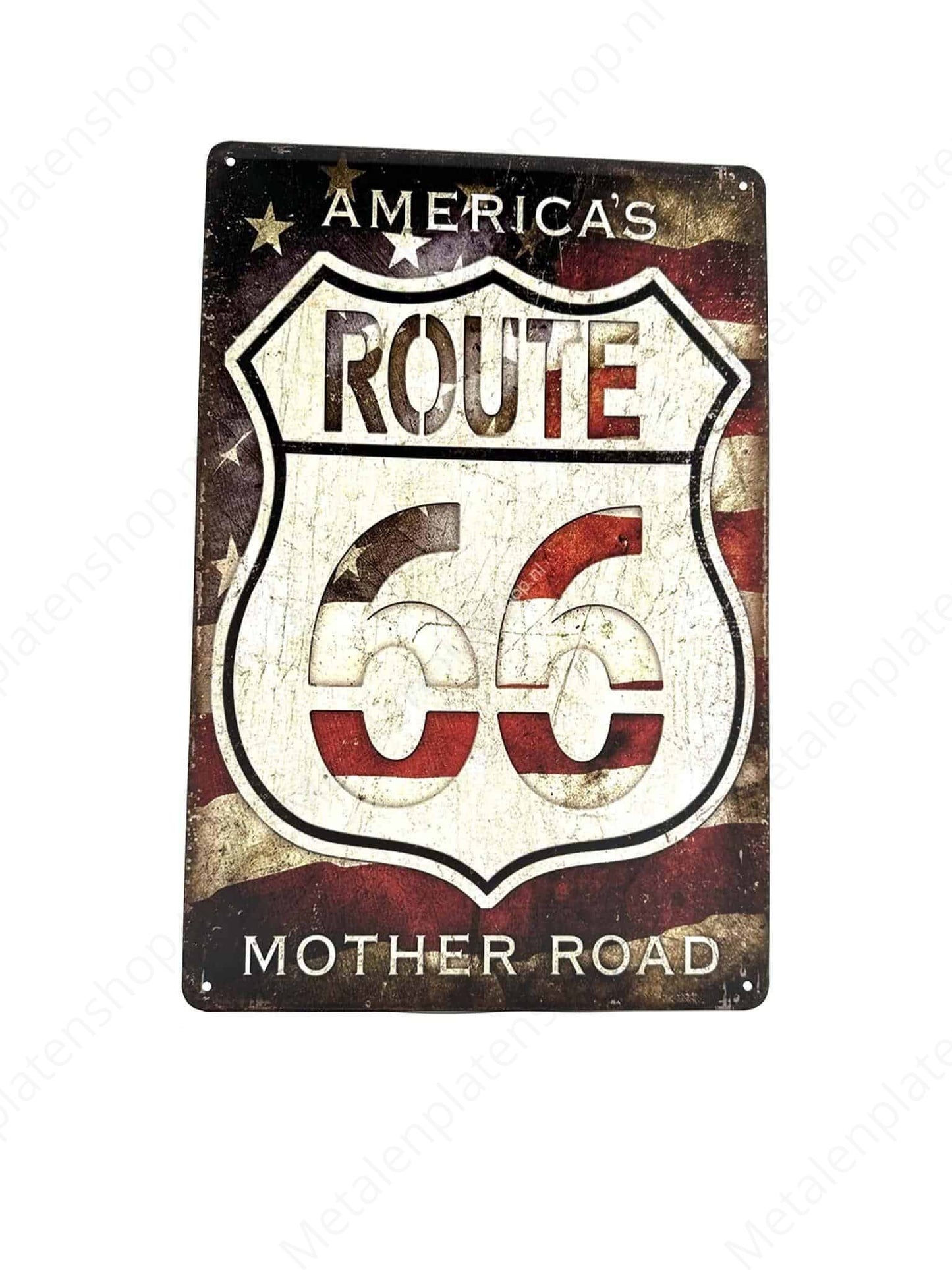 America's Route 66 Mother Road - Metal Wall Sign