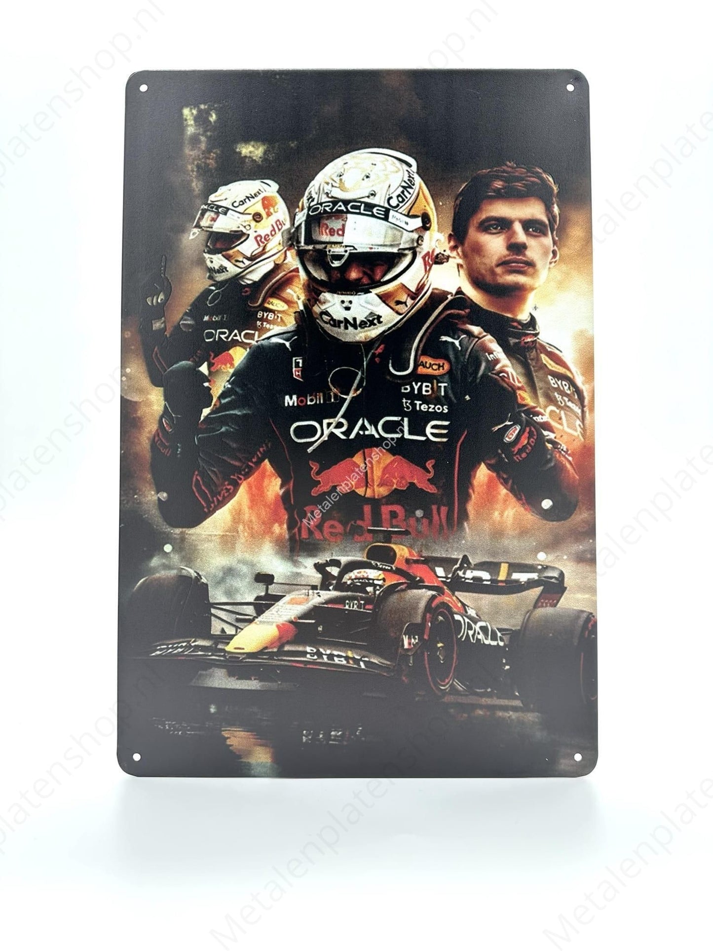 Max Verstappen - Cheering - Car - Formula 1 - Metal Wall Sign