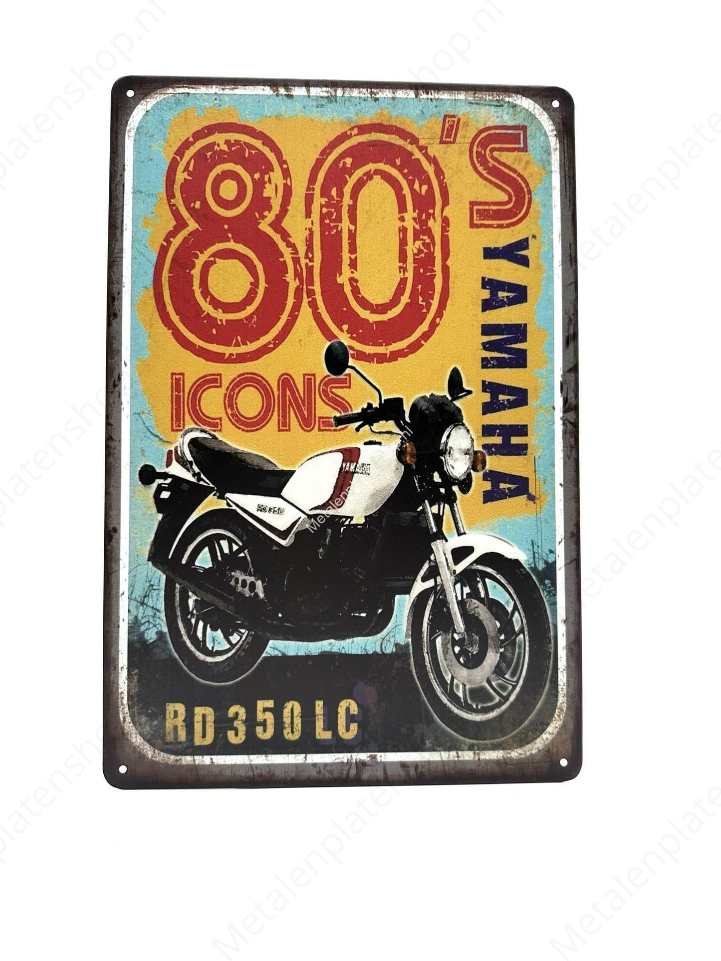 80's Icons - Yamaha - RD350LC - Motorcycle - Metal Wall Sign