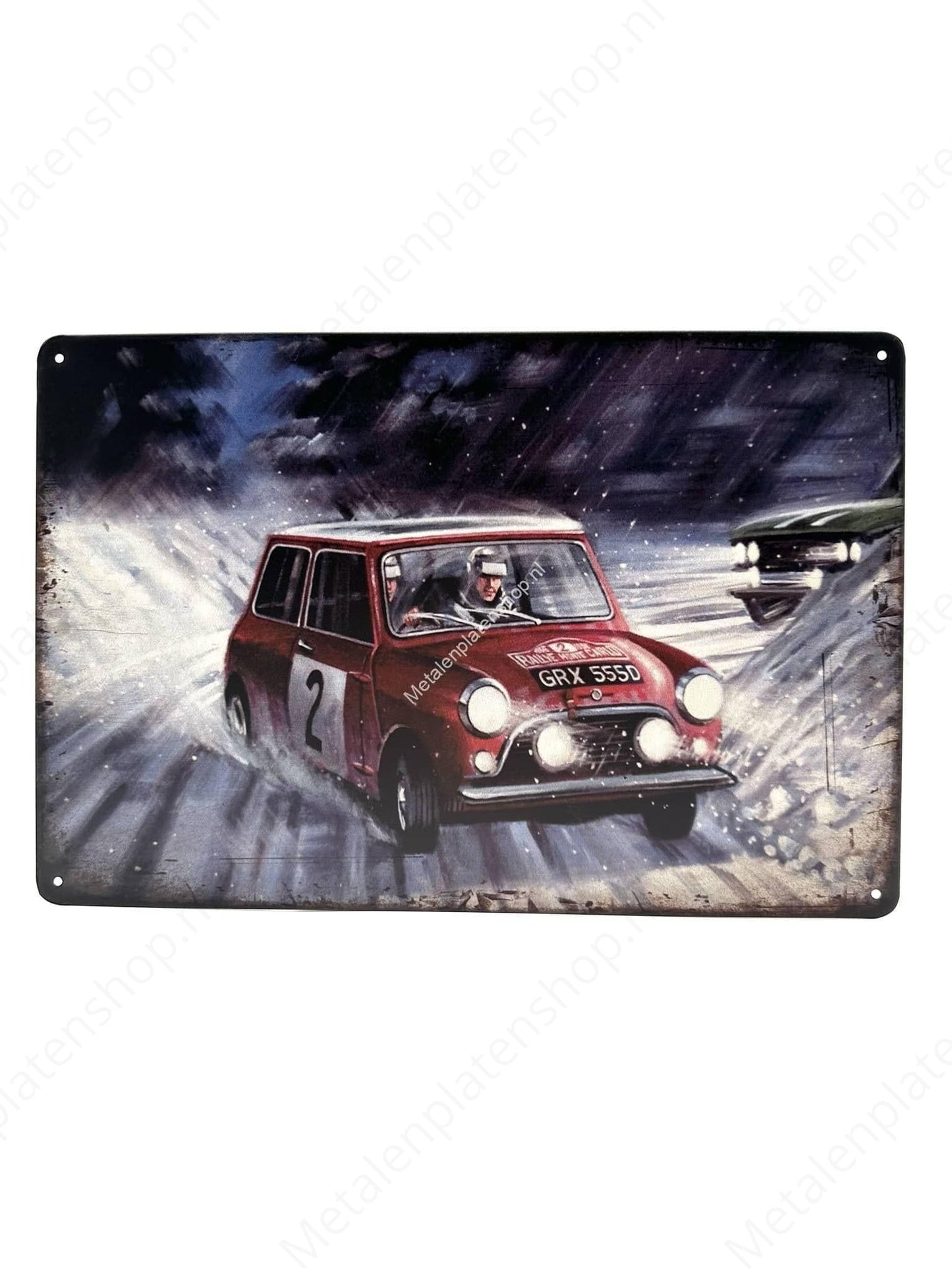 Mini - Snow - 2 - Metal Wall Sign