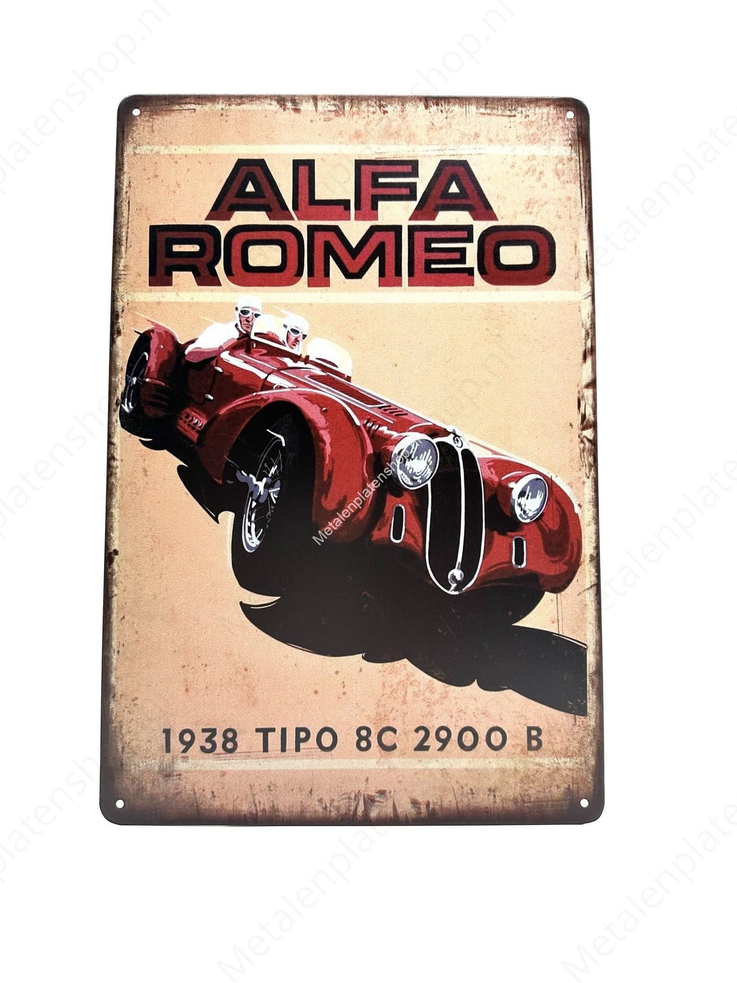 Alfa Romeo - 1938 TIPO 8C 2900 B - Metal Wall Sign