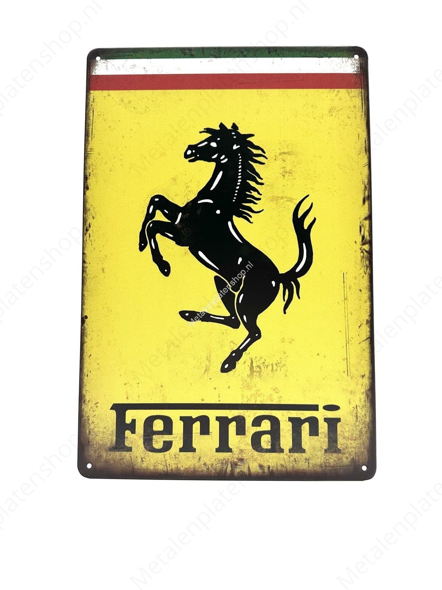 Ferrari - Yellow - Italy - Horse - Metal Wall Sign