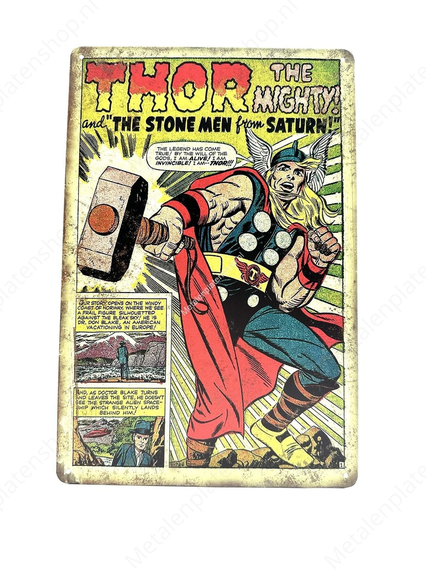 THOR, der Mächtige! - Metallwandschild