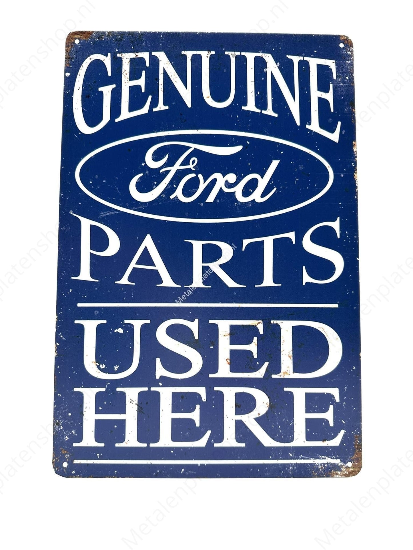 Original Ford-Teile – Hier verwendet – Metall-Wandschild