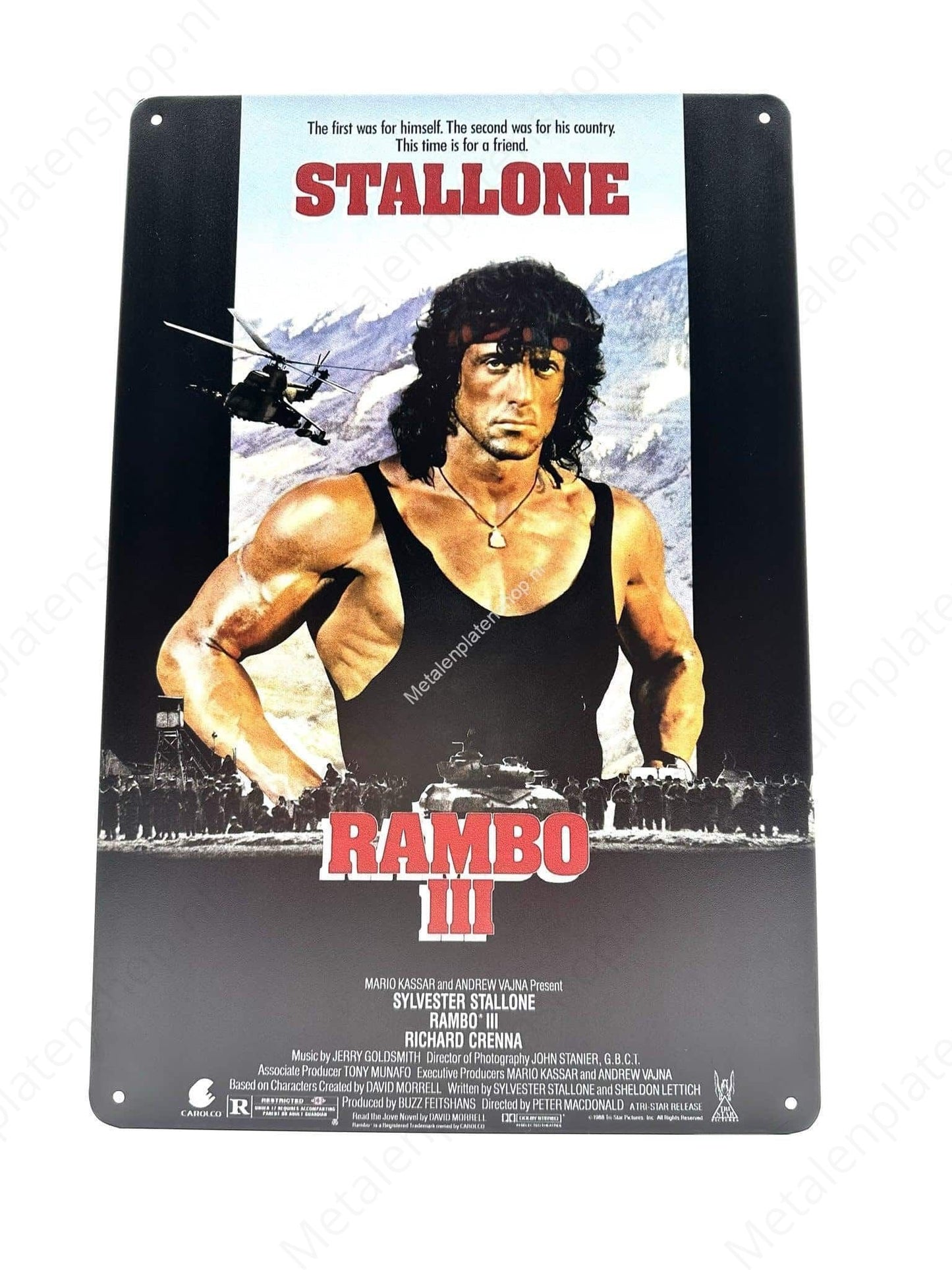 Rambo III - Metal Wall Sign