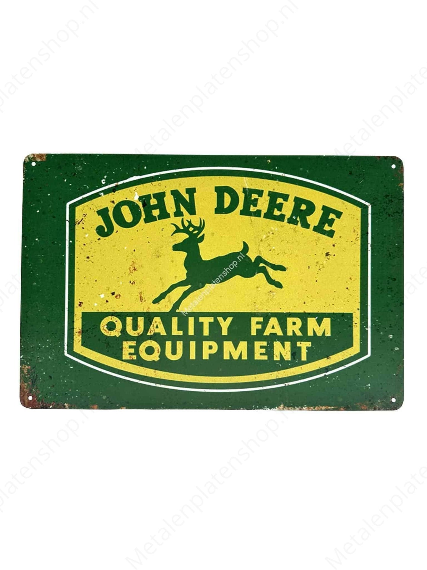 John Deere - Quality Farm Equipment - Metal Wall Sign