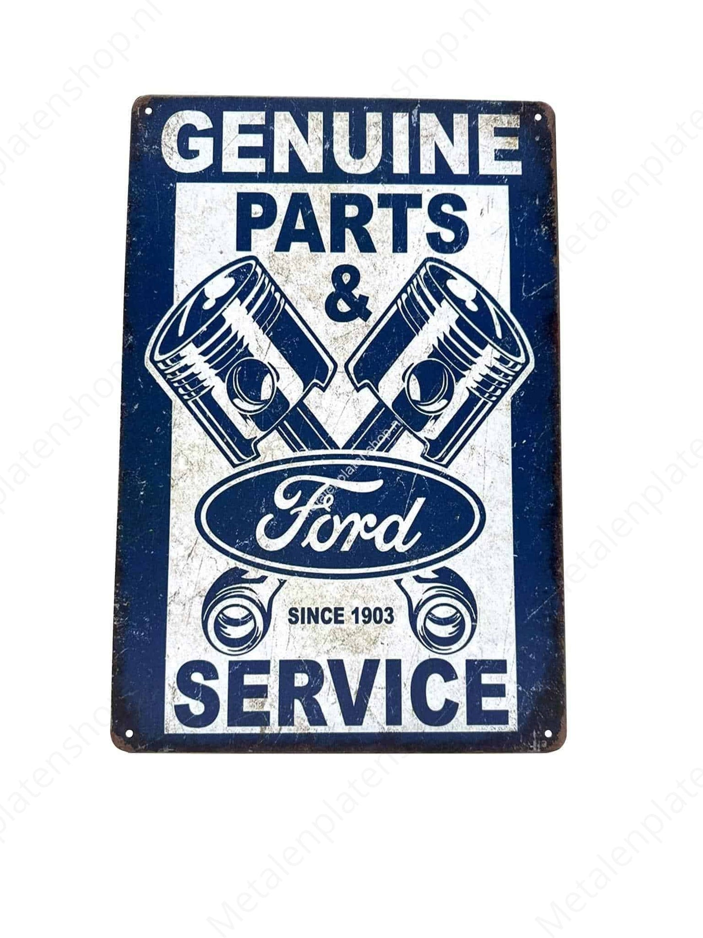 Genuine Parts & Service - Ford - Since 1903 - Metalen Wandbord