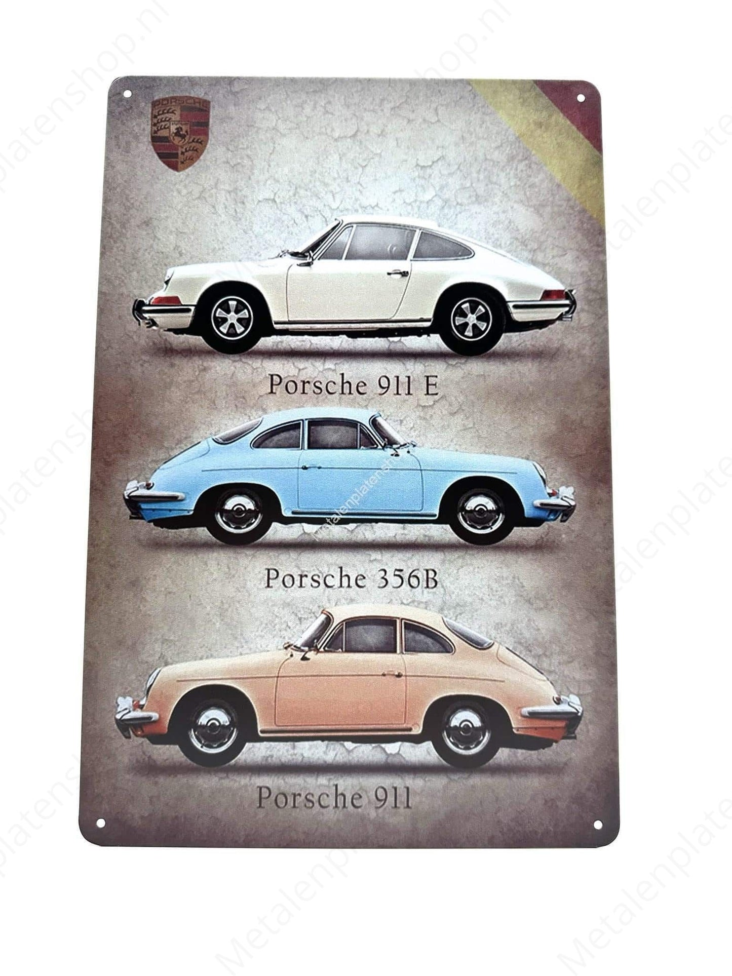 Porsche - 911E - 356B - 911 - Metal Wall Sign