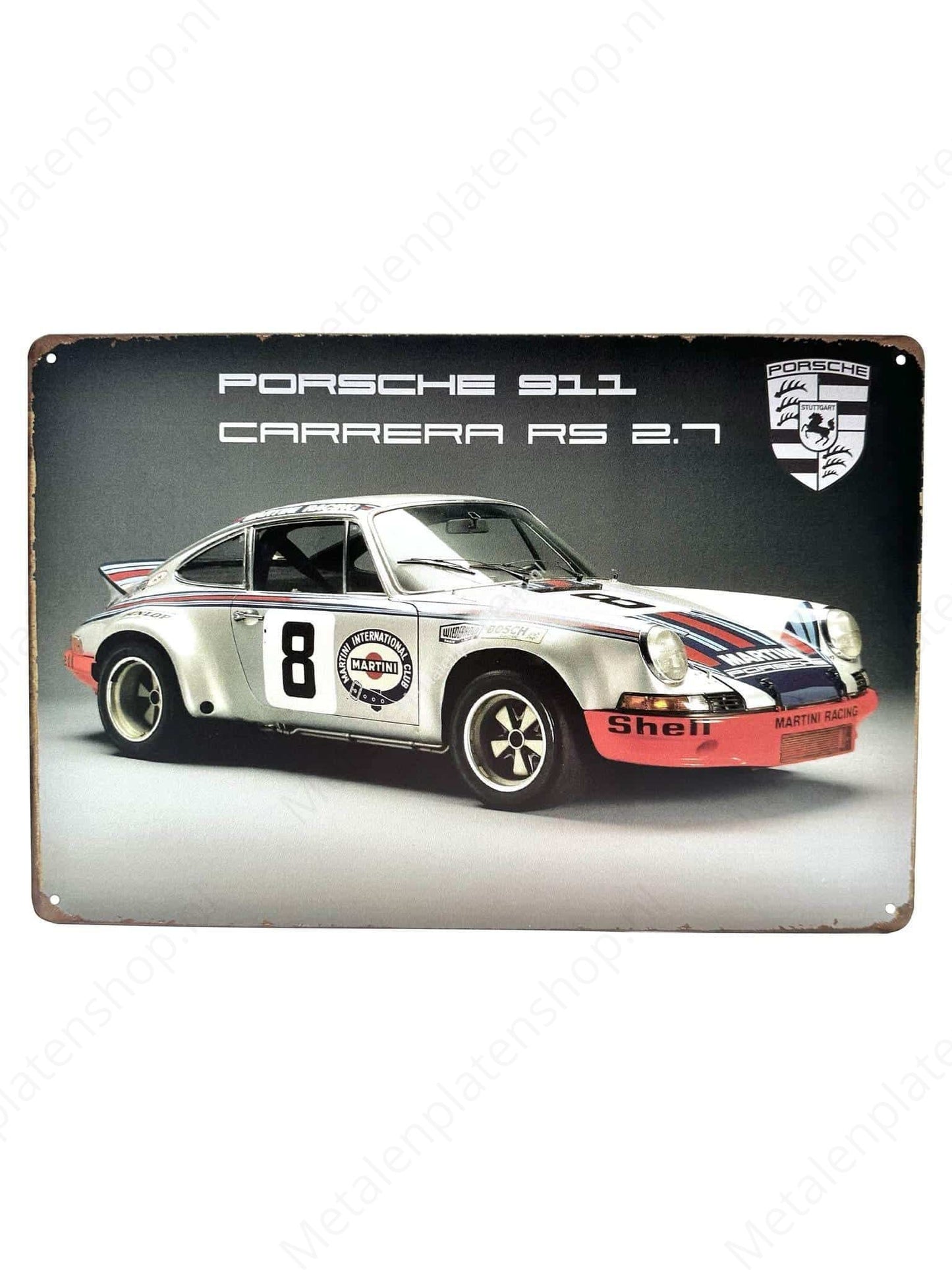 Porsche 911 - Carrera RS 2.7 - Metal Wall Sign