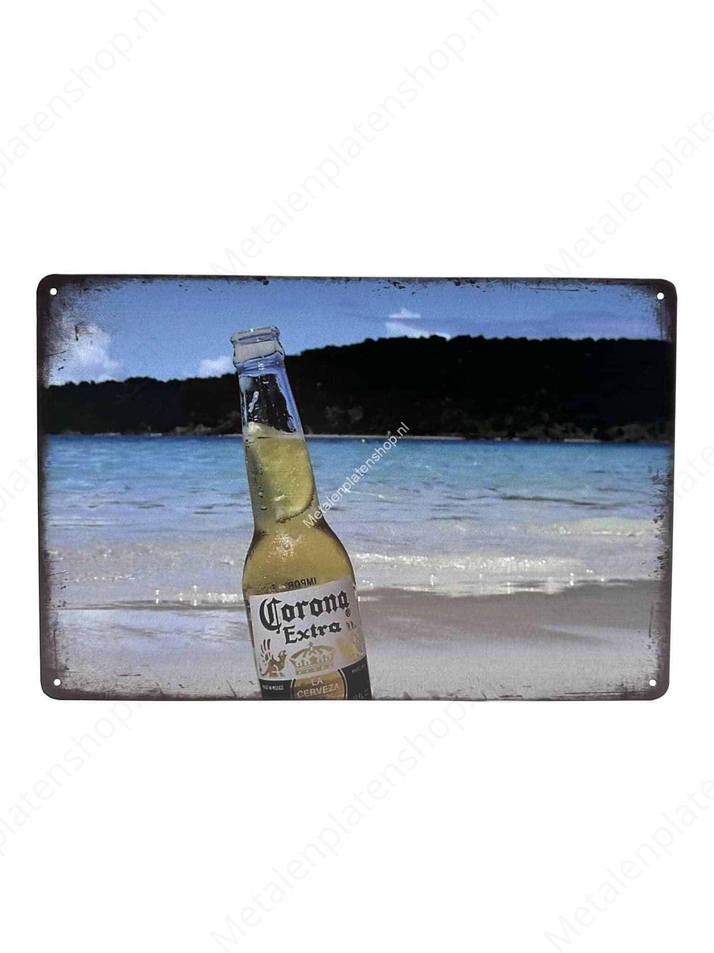 Corona Beach - Metallwandschild