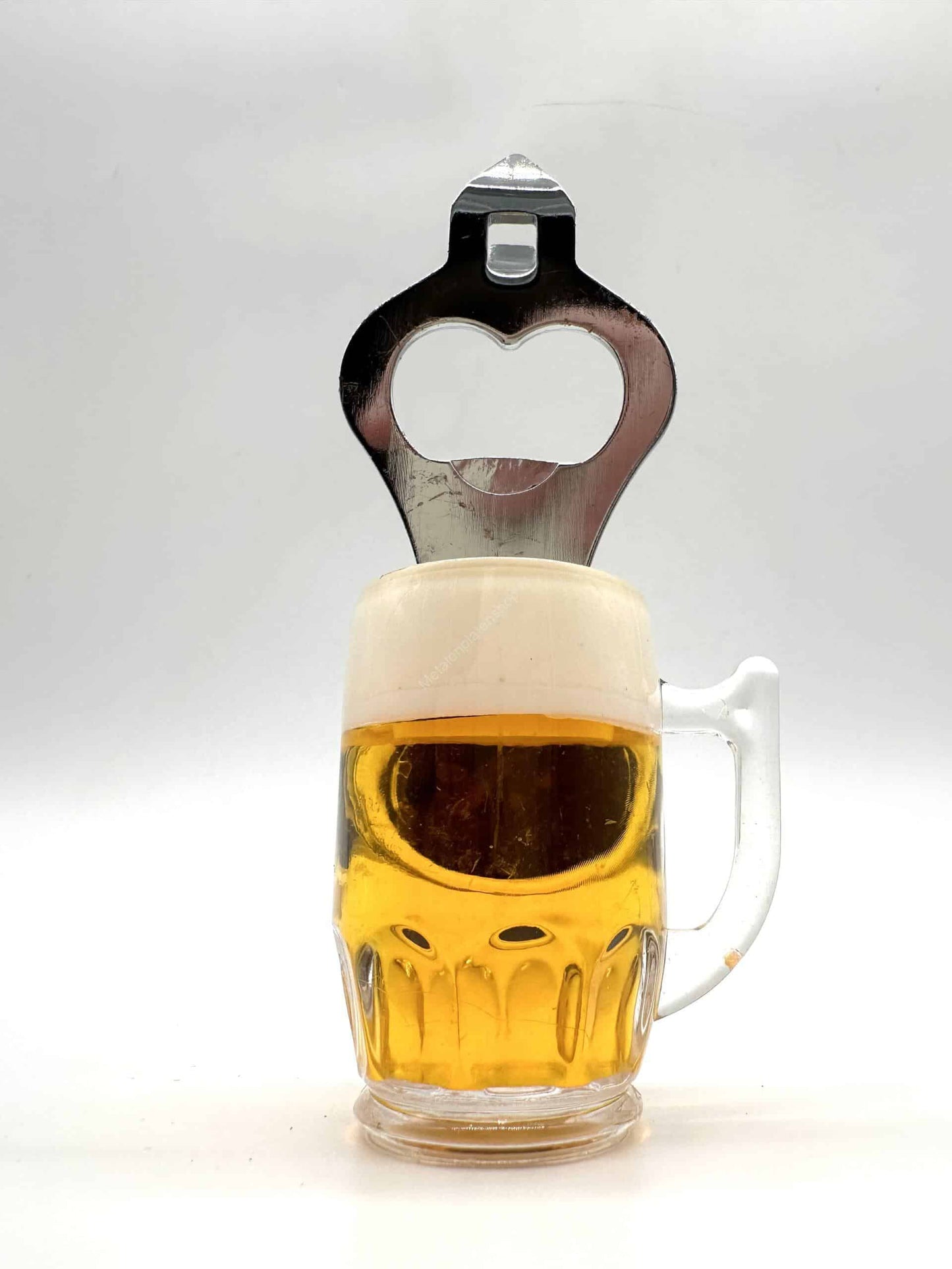 Bier- oder Flaschenöffner mit Magnet - Bierglas - 12cm