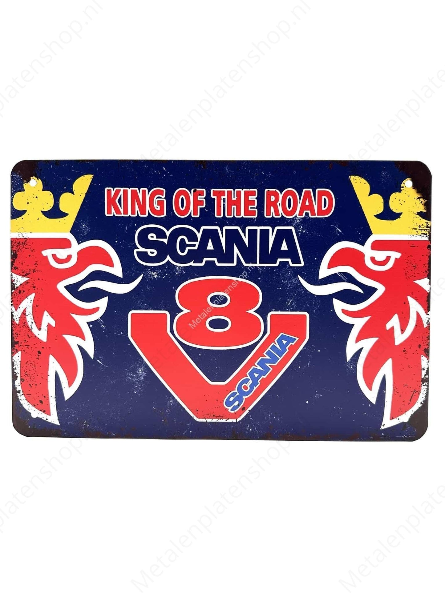 King of the Road - SCANIA - V8 - Metal Wall Sign