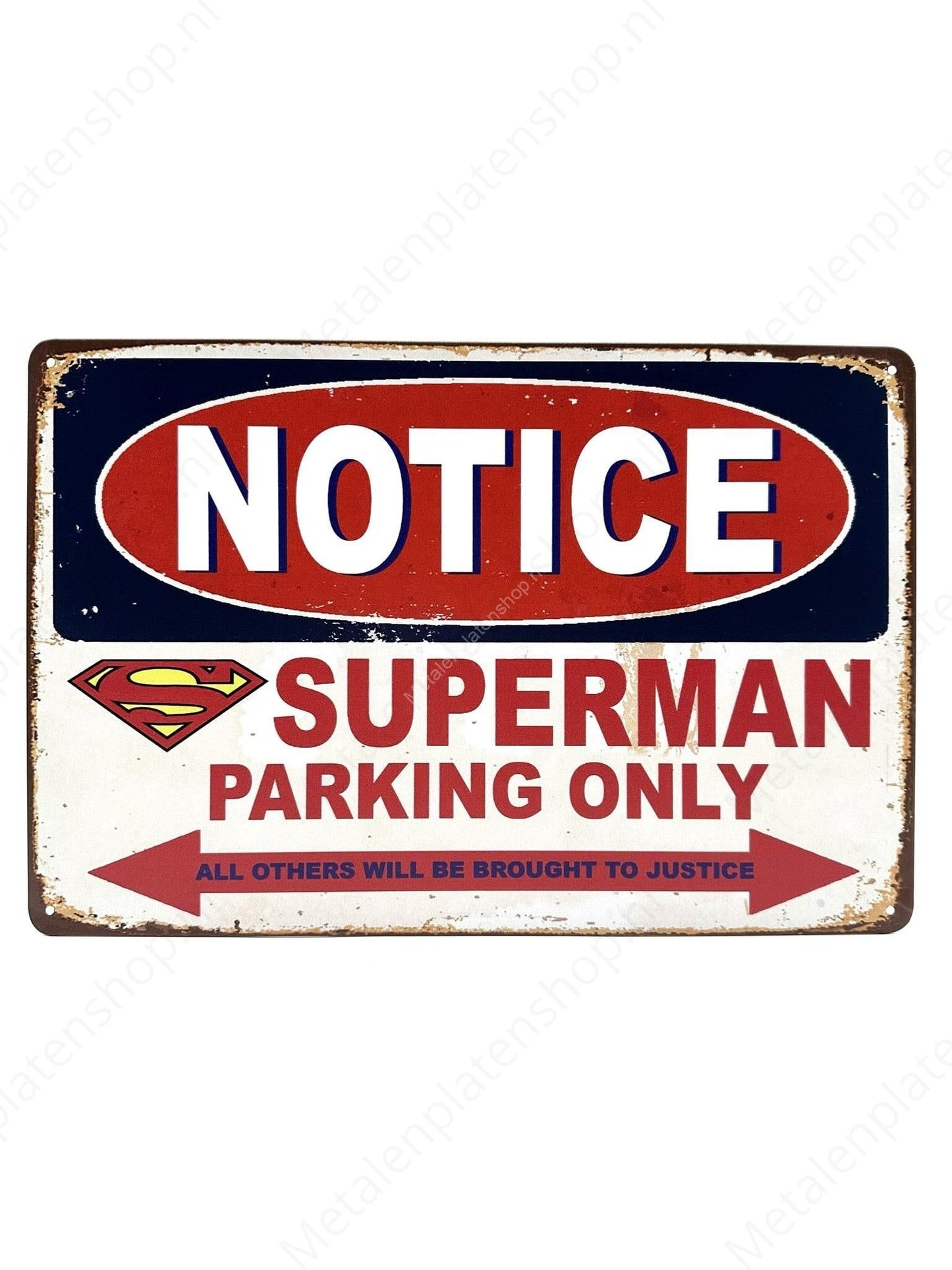 Hinweis – Superman – Nur Parken