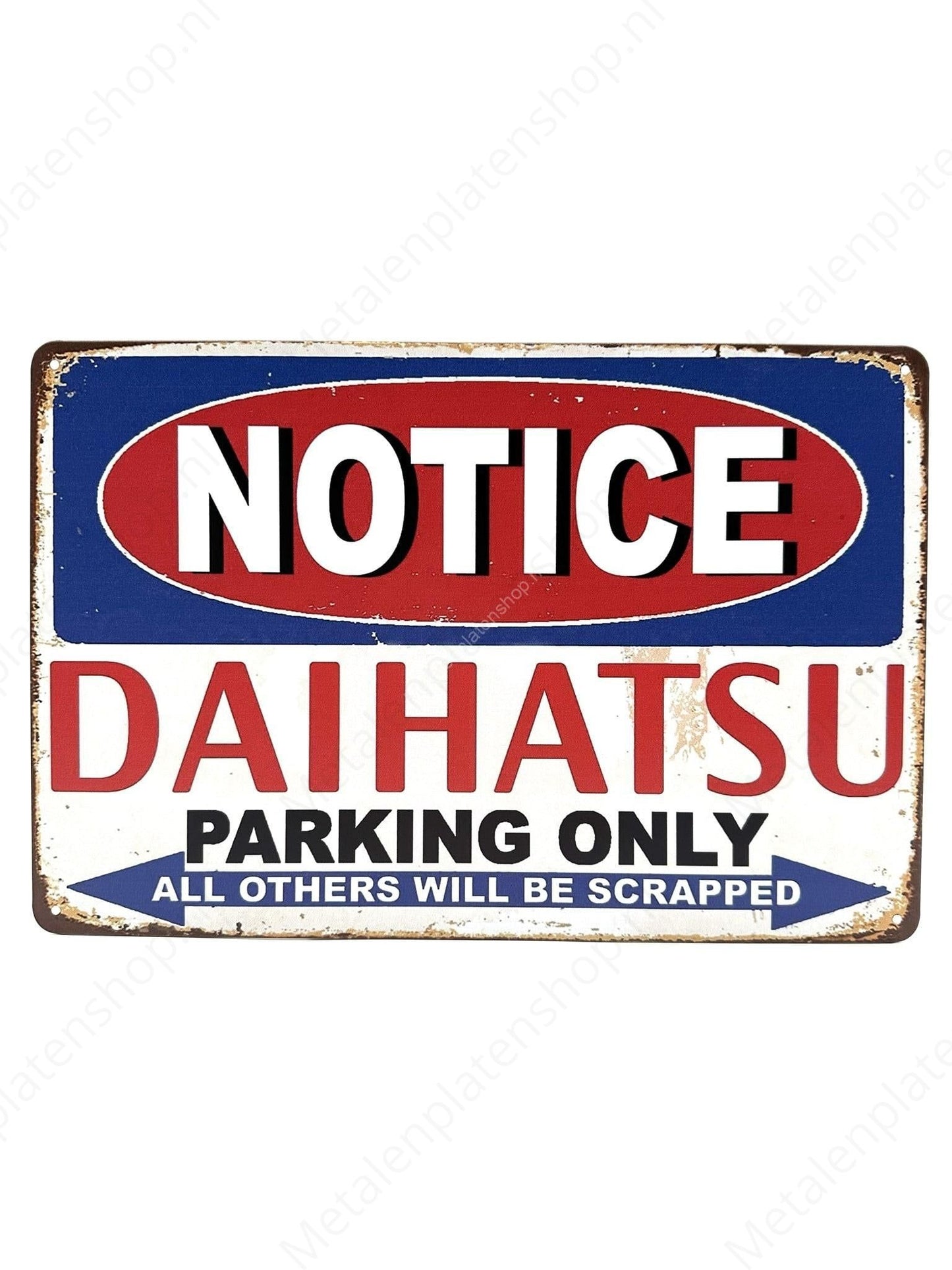 Hinweis – Daihatsu – Nur Parken
