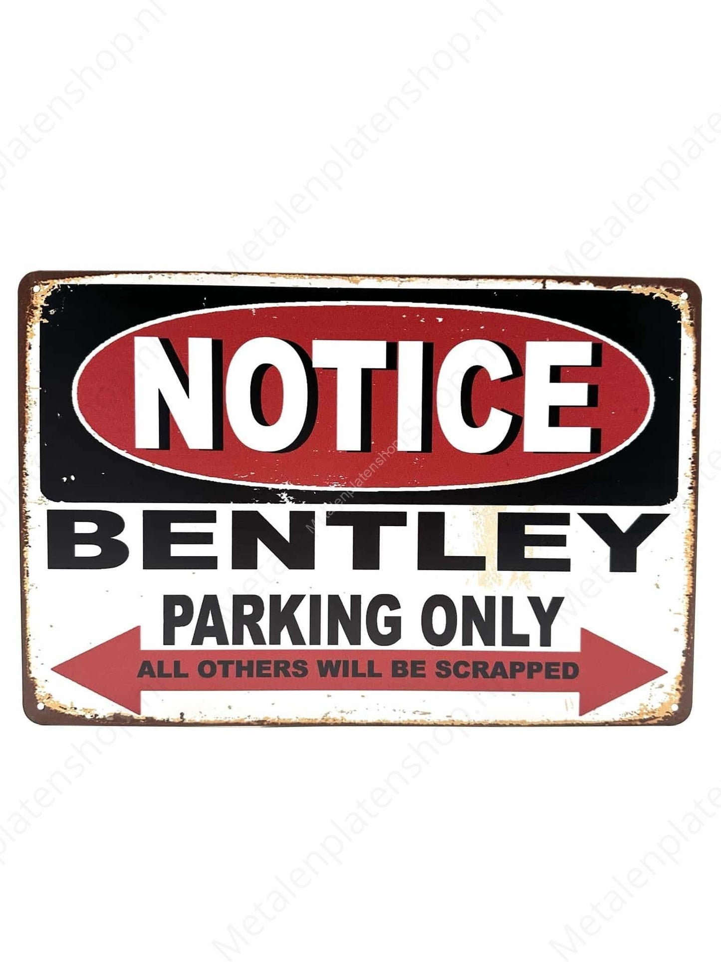 Hinweis – Bentley – Nur Parken