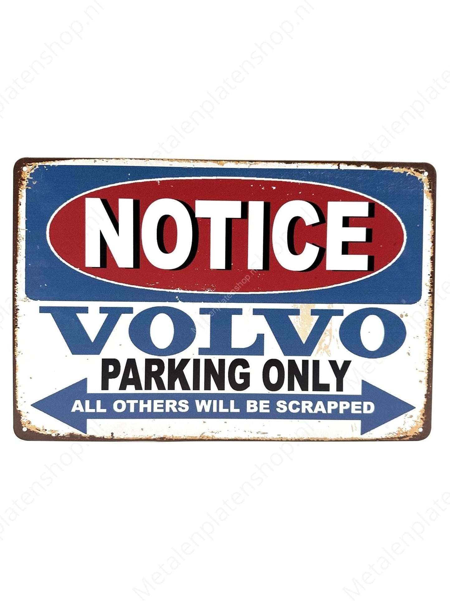 Hinweis – Volvo – Nur Parken