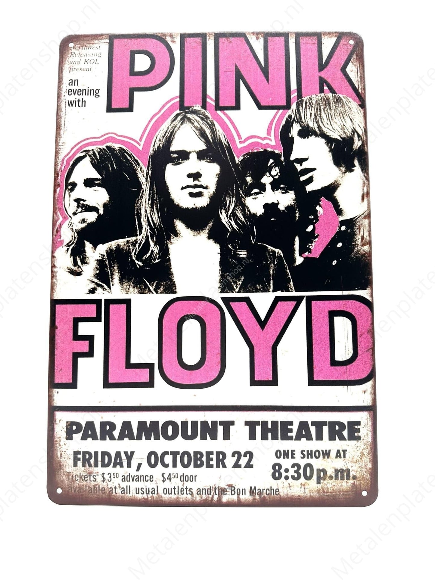 Pink Floyd - Paramount Theatre - Metal Wall Sign