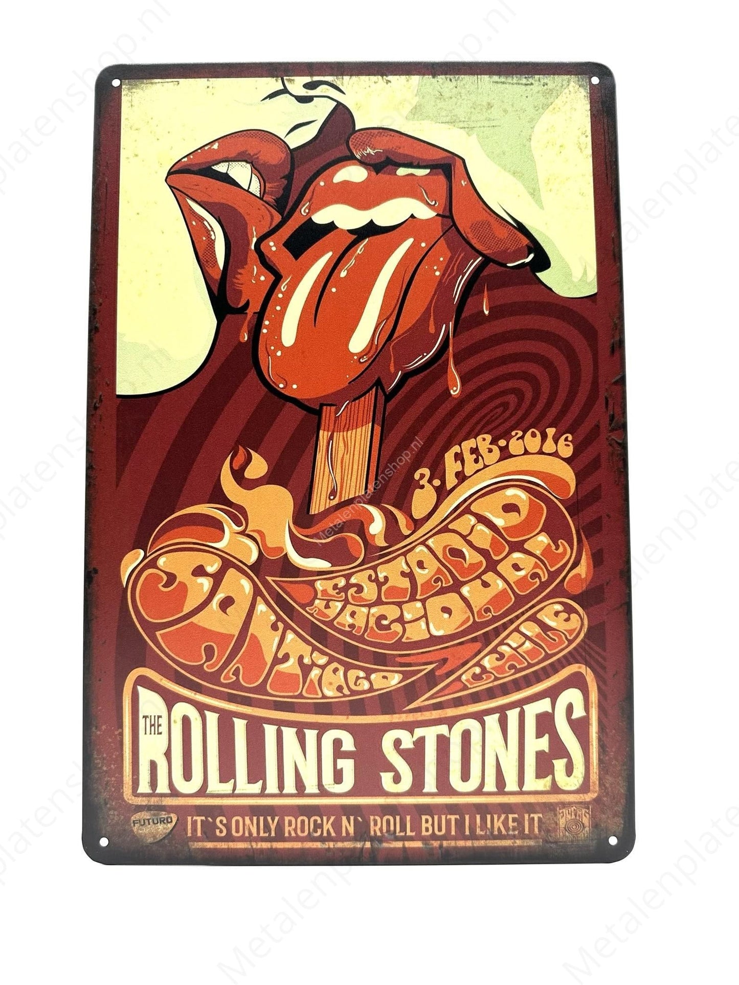 The Rolling Stones – Es ist nur Rock n Roll, aber ich mag es – Metallwandschild