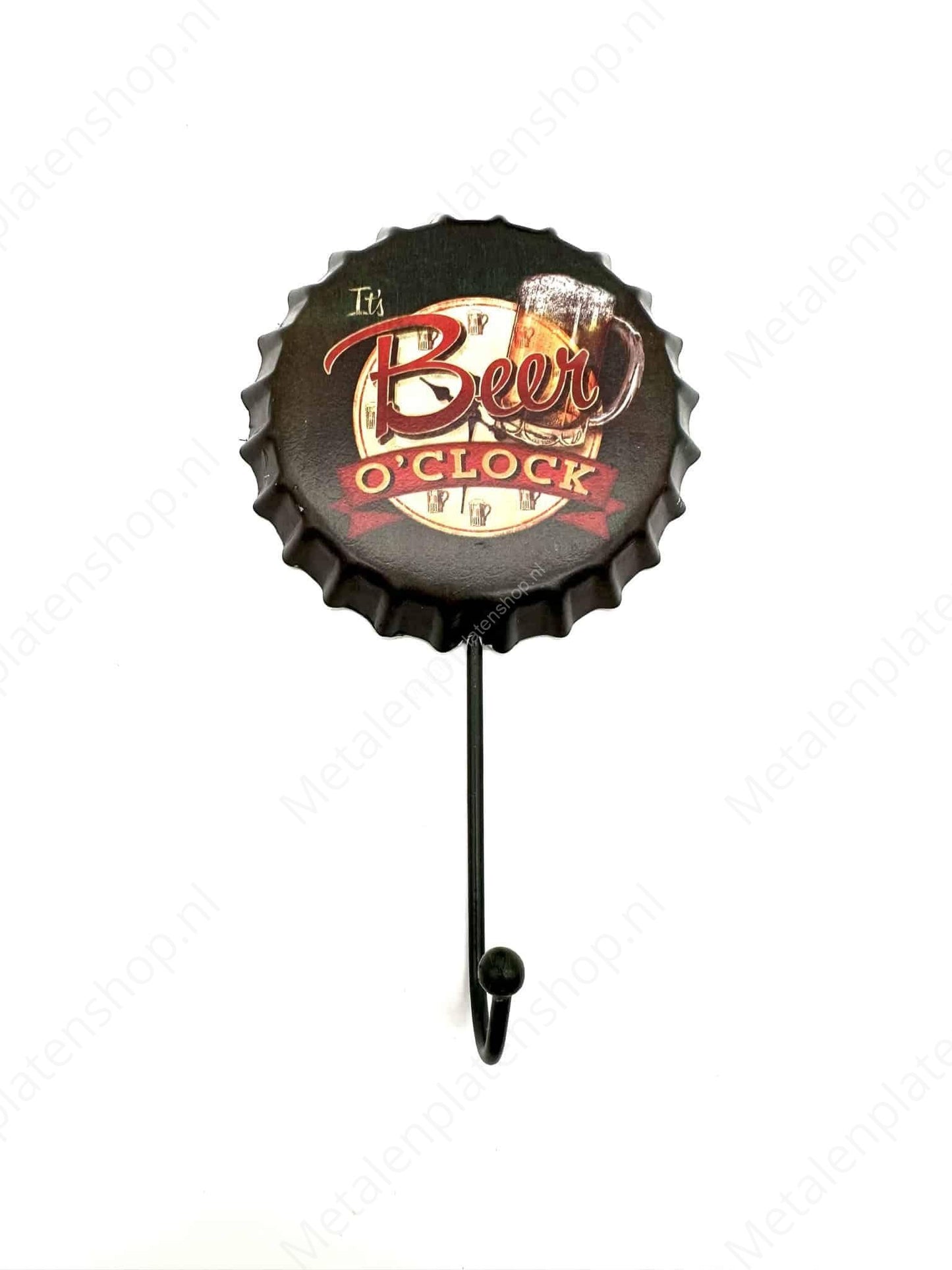 It's Beer O'Clock-Kappe - Garderobenständer - Handtuchhaken - Metall-Wandschild