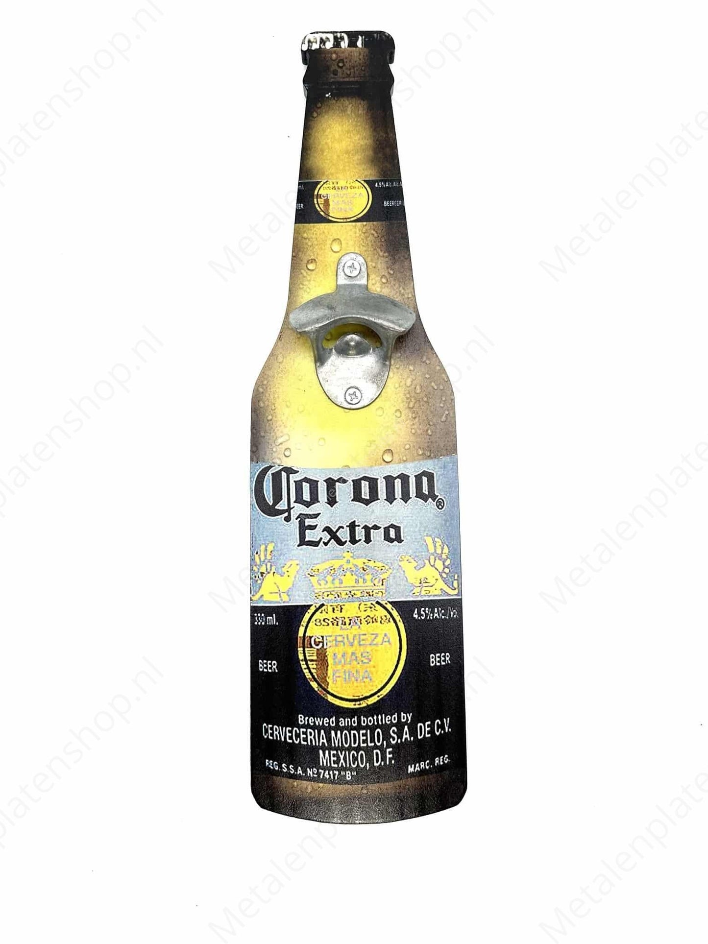 Bieröffner - Corona Extra - Metallwandschild