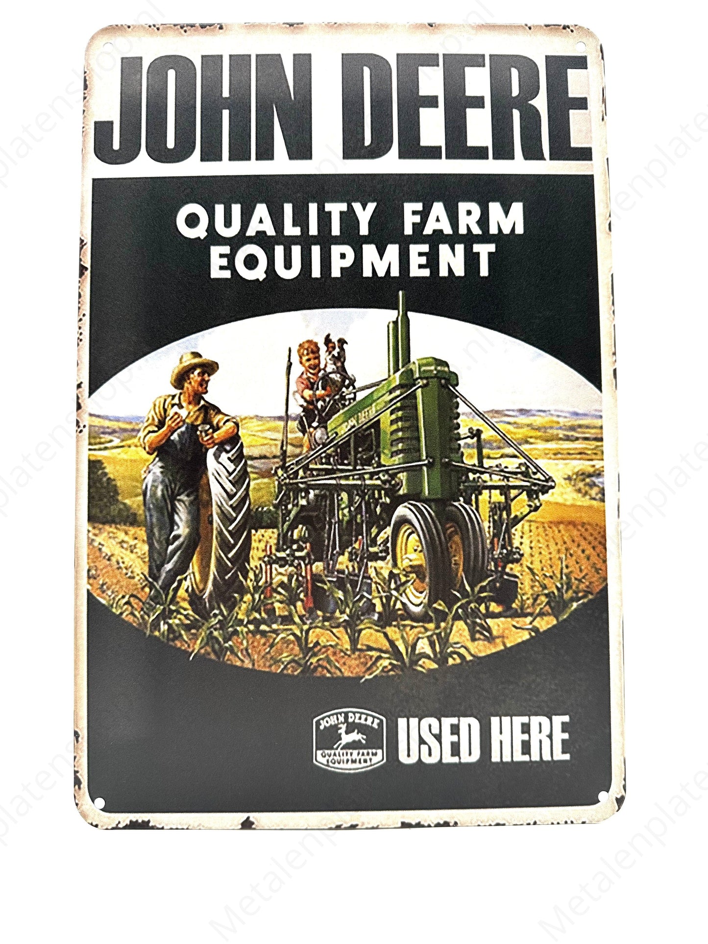 John Deere - Quality Farm Equipment - Metal Wall Sign