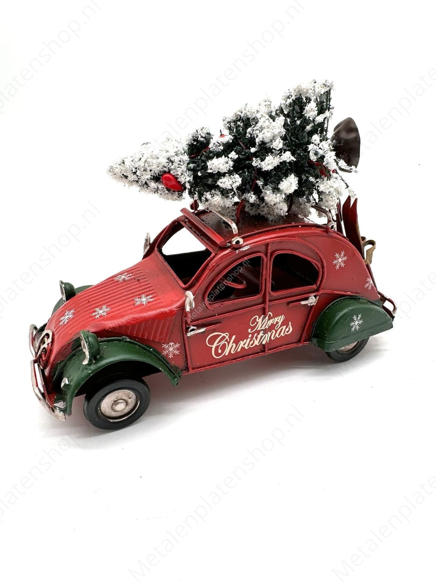 Ugly duck with Christmas tree - Metal Decoration - 16cm