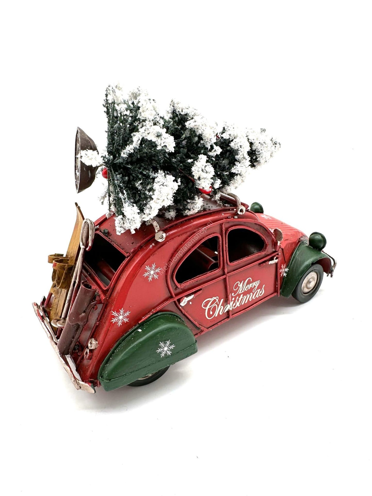 Ugly duck with Christmas tree - Metal Decoration - 16cm